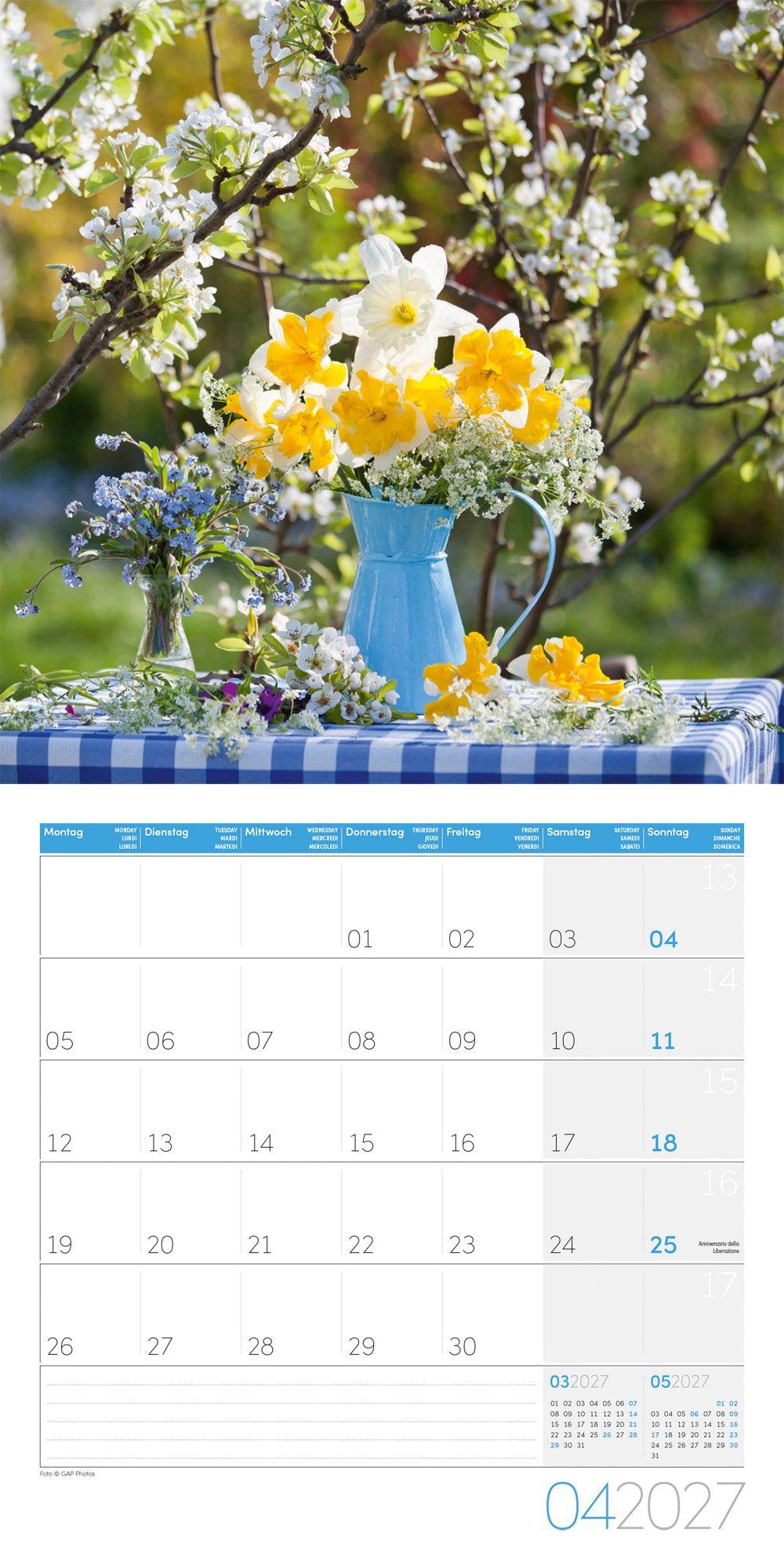 Beispielinhalt (Bild) Blumenzauber Kalender 2027 - 30x30 - Art12