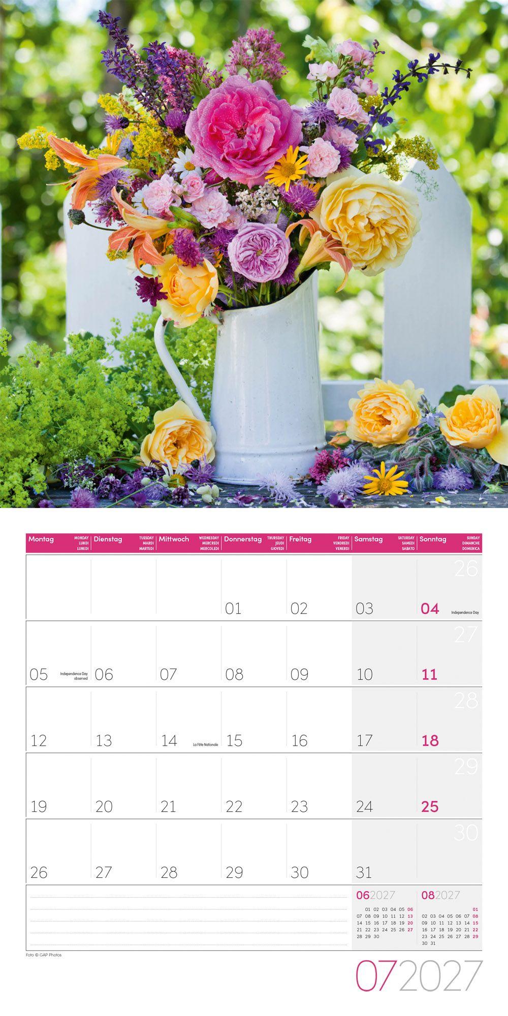 Beispielinhalt (Bild) Blumenzauber Kalender 2027 - 30x30 - Art12