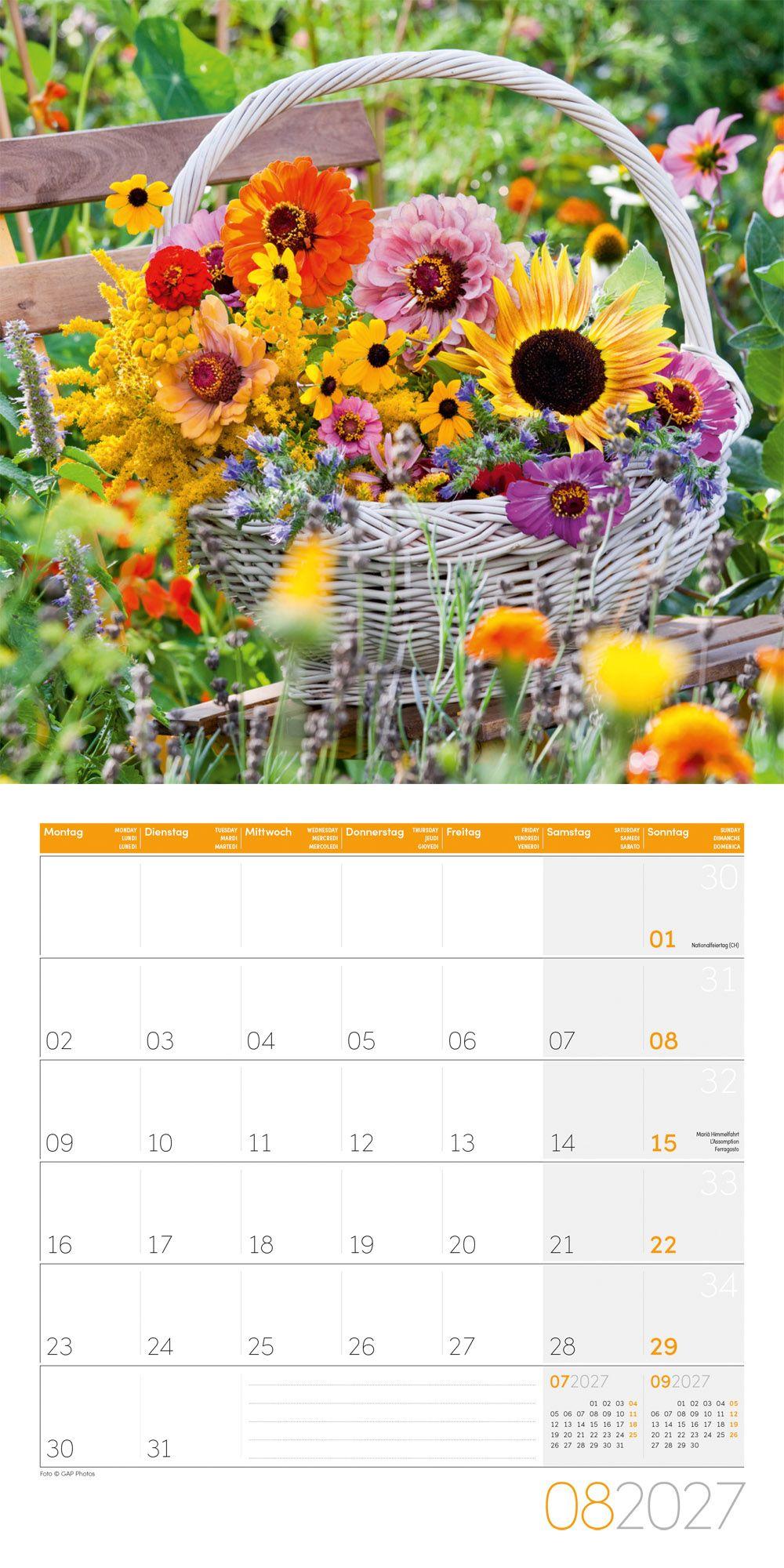 Beispielinhalt (Bild) Blumenzauber Kalender 2027 - 30x30 - Art12