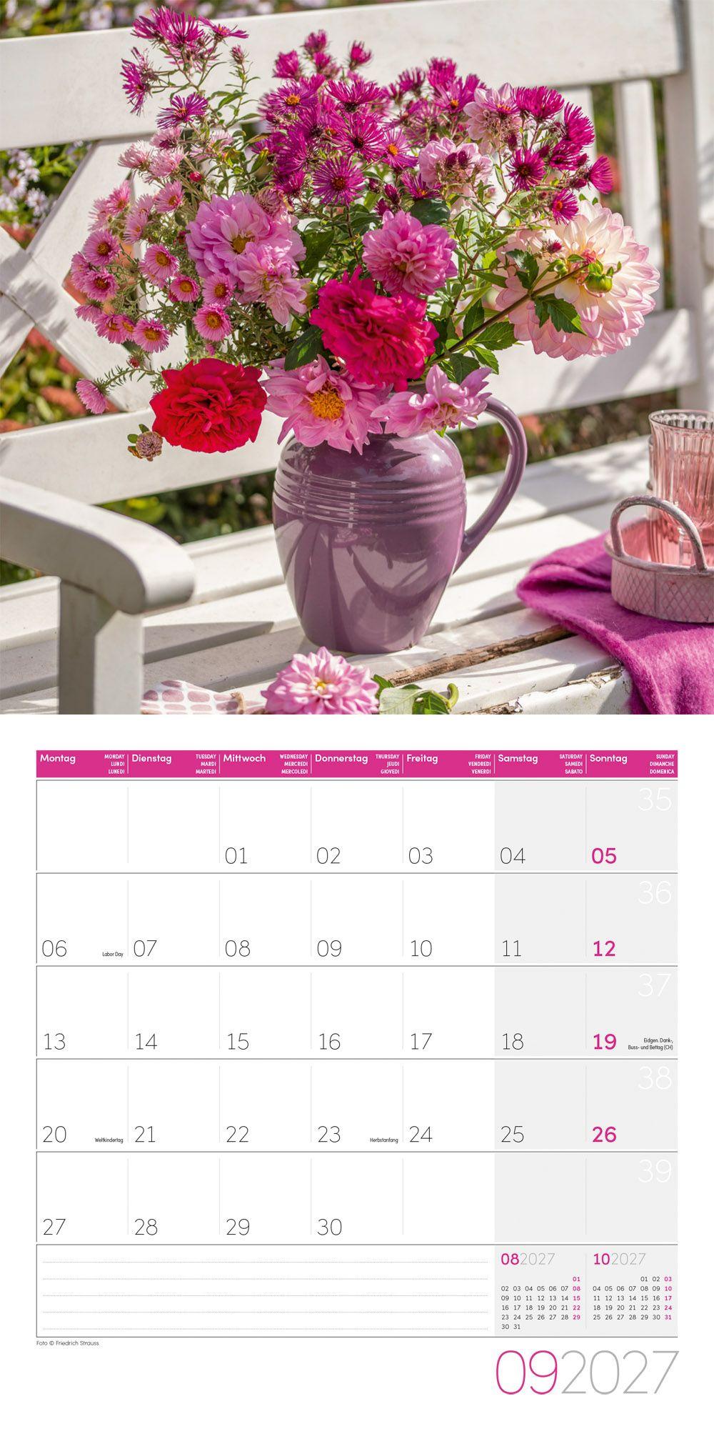 Beispielinhalt (Bild) Blumenzauber Kalender 2027 - 30x30 - Art12