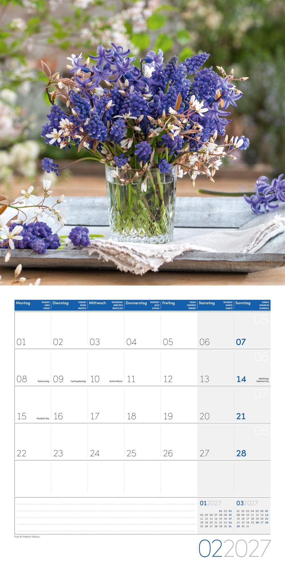 Beispielinhalt (Bild) Blumenzauber Kalender 2027 - 30x30 - Art12