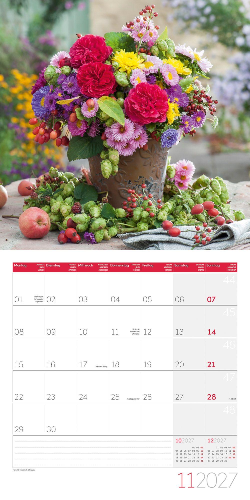 Beispielinhalt (Bild) Blumenzauber Kalender 2027 - 30x30 - Art12