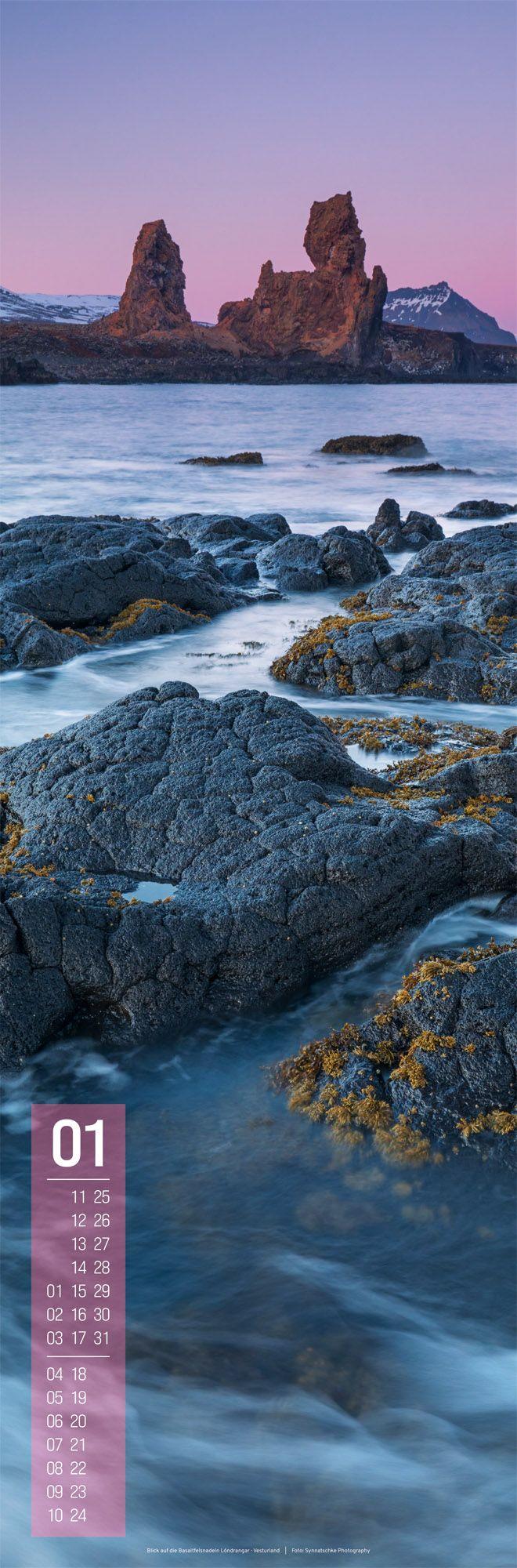 Beispielinhalt (Bild) Island Vertikal Kalender 2027