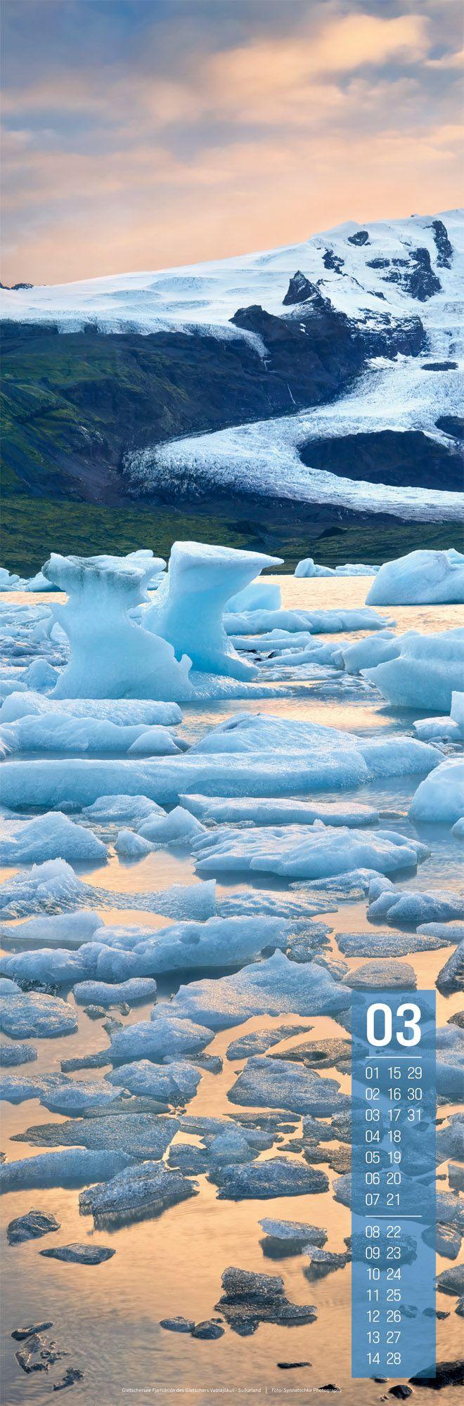 Beispielinhalt (Bild) Island Vertikal Kalender 2027