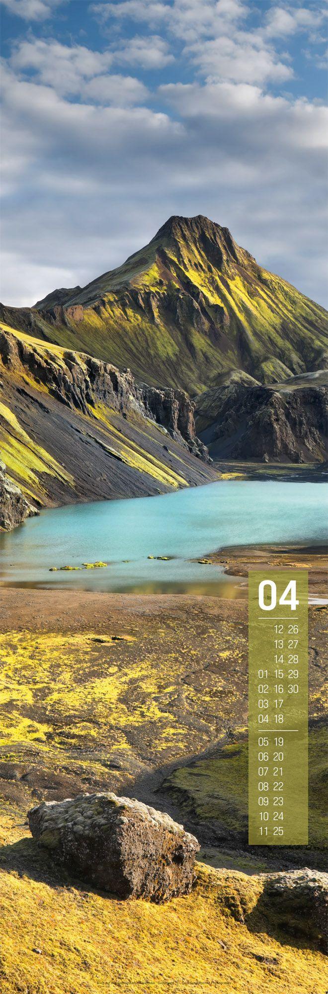 Beispielinhalt (Bild) Island Vertikal Kalender 2027