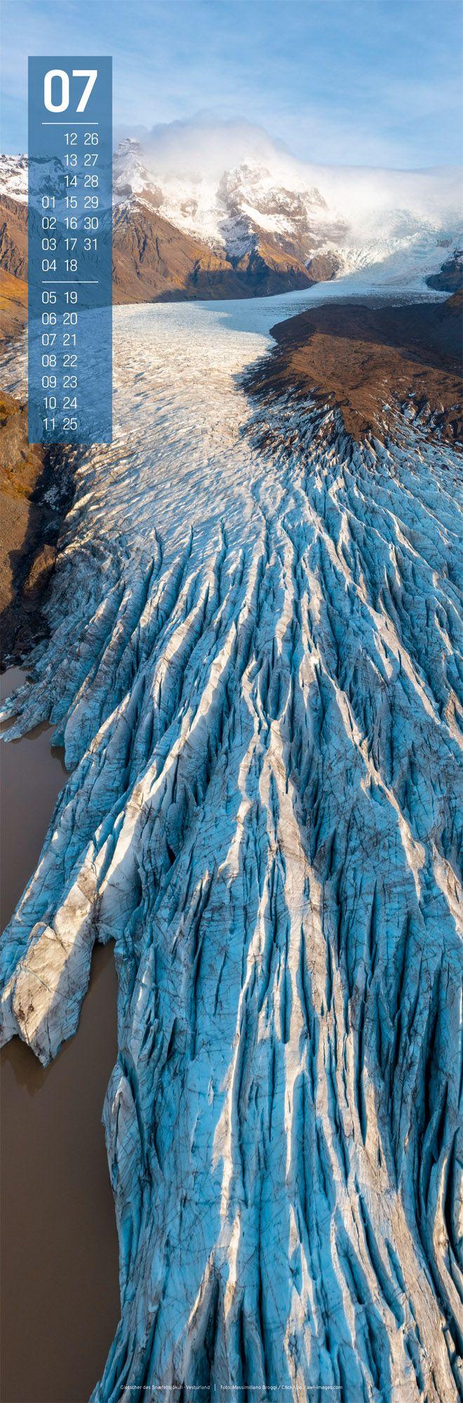 Beispielinhalt (Bild) Island Vertikal Kalender 2027