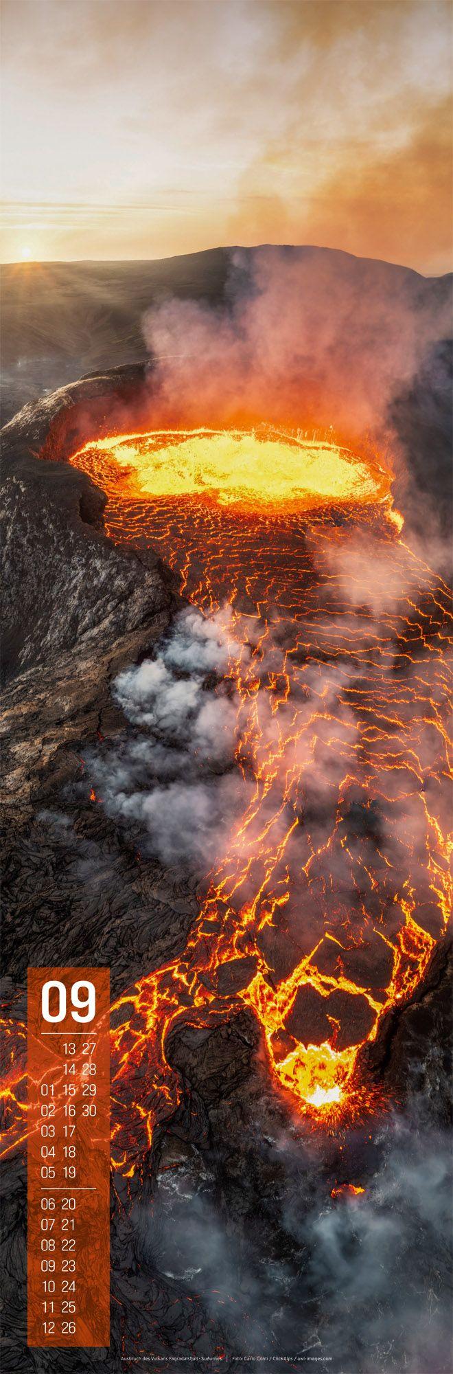 Beispielinhalt (Bild) Island Vertikal Kalender 2027