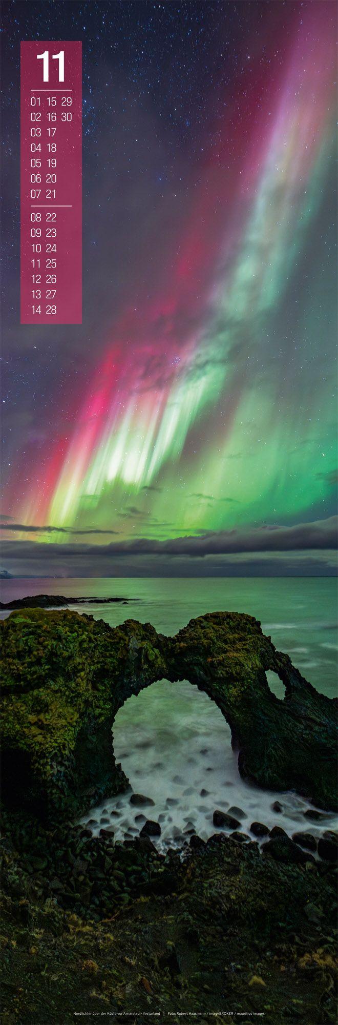 Beispielinhalt (Bild) Island Vertikal Kalender 2027