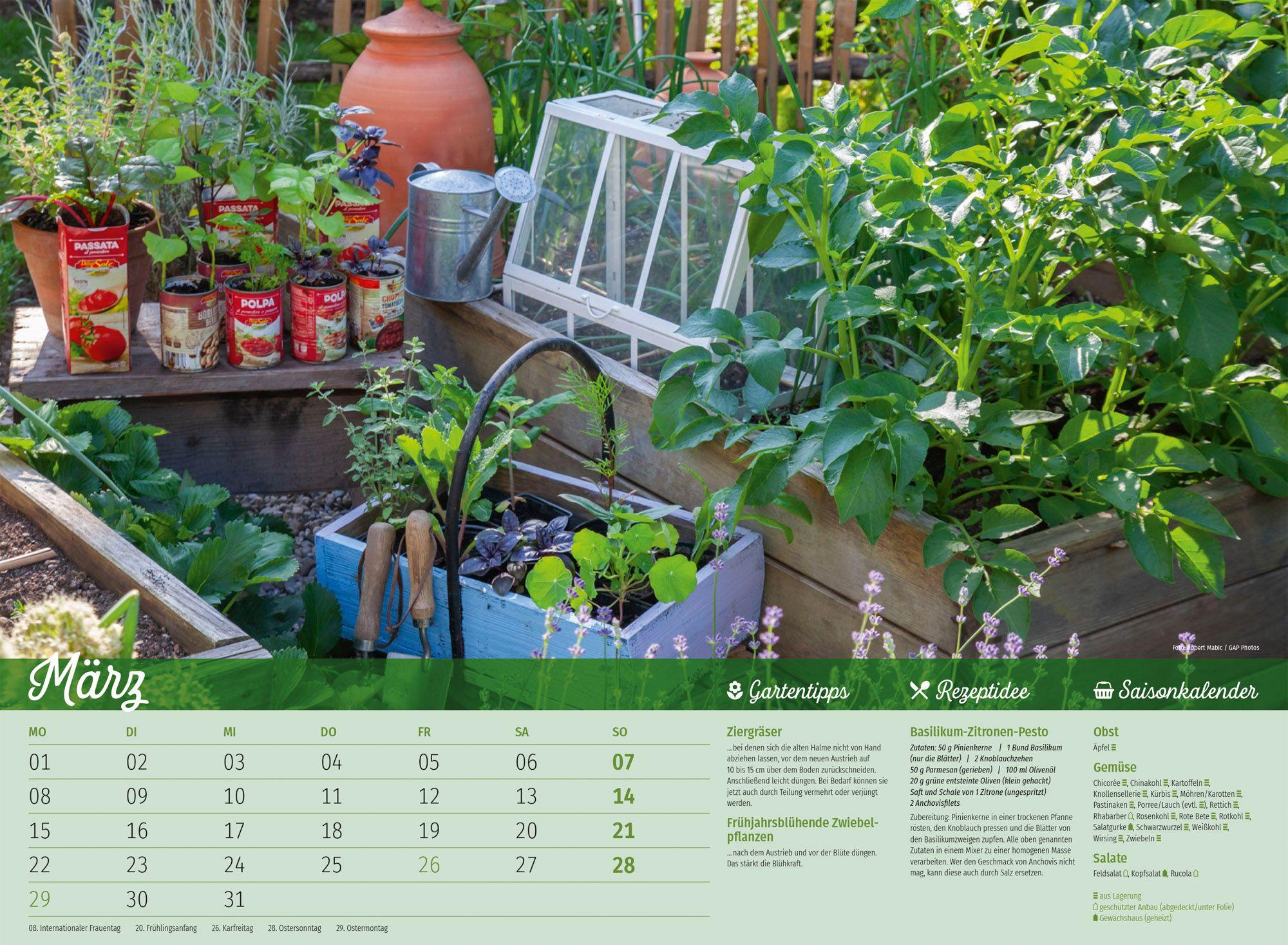 Beispielinhalt (Bild) Landliebe Garten-Kalender 2027