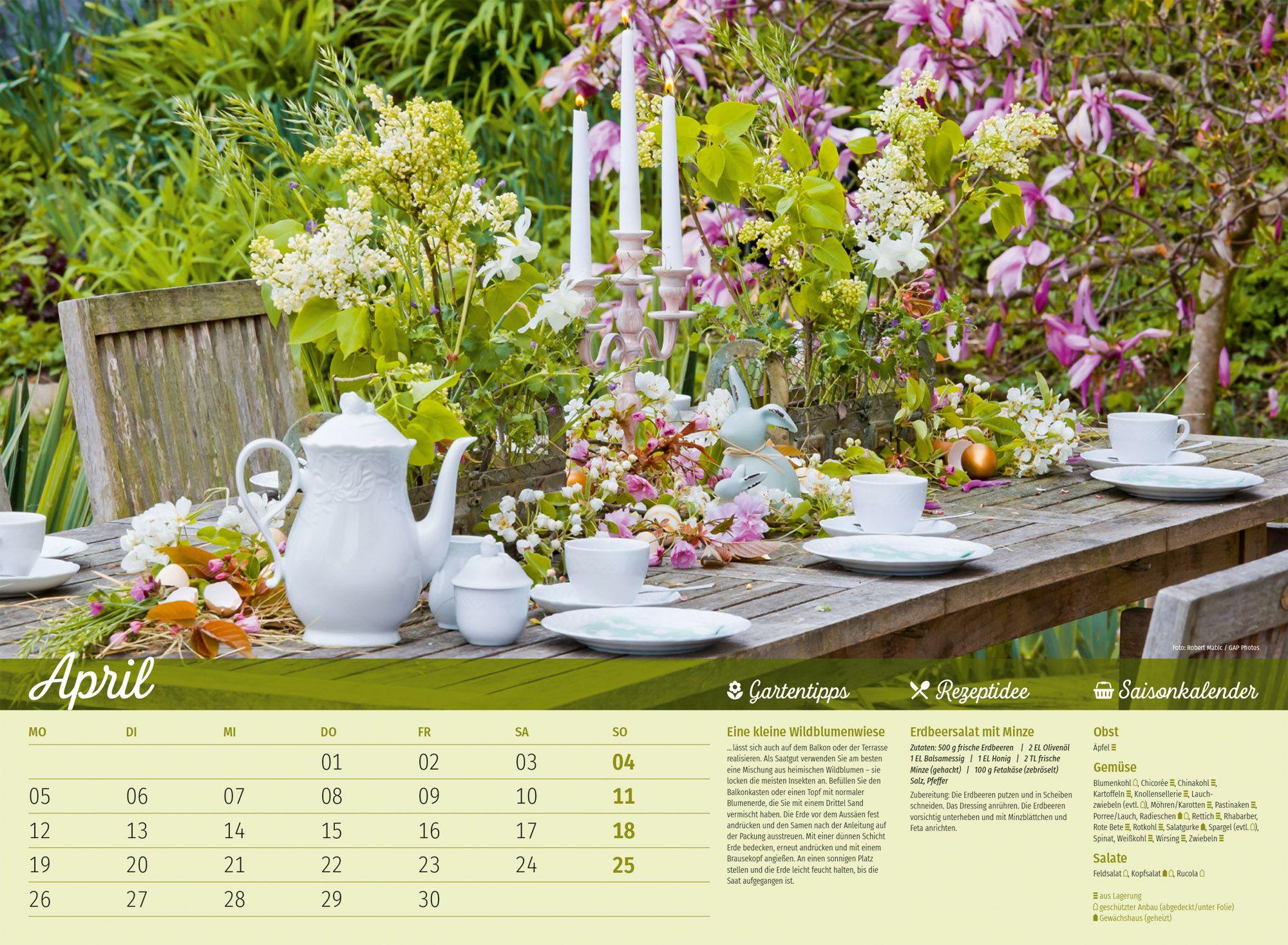 Beispielinhalt (Bild) Landliebe Garten-Kalender 2027