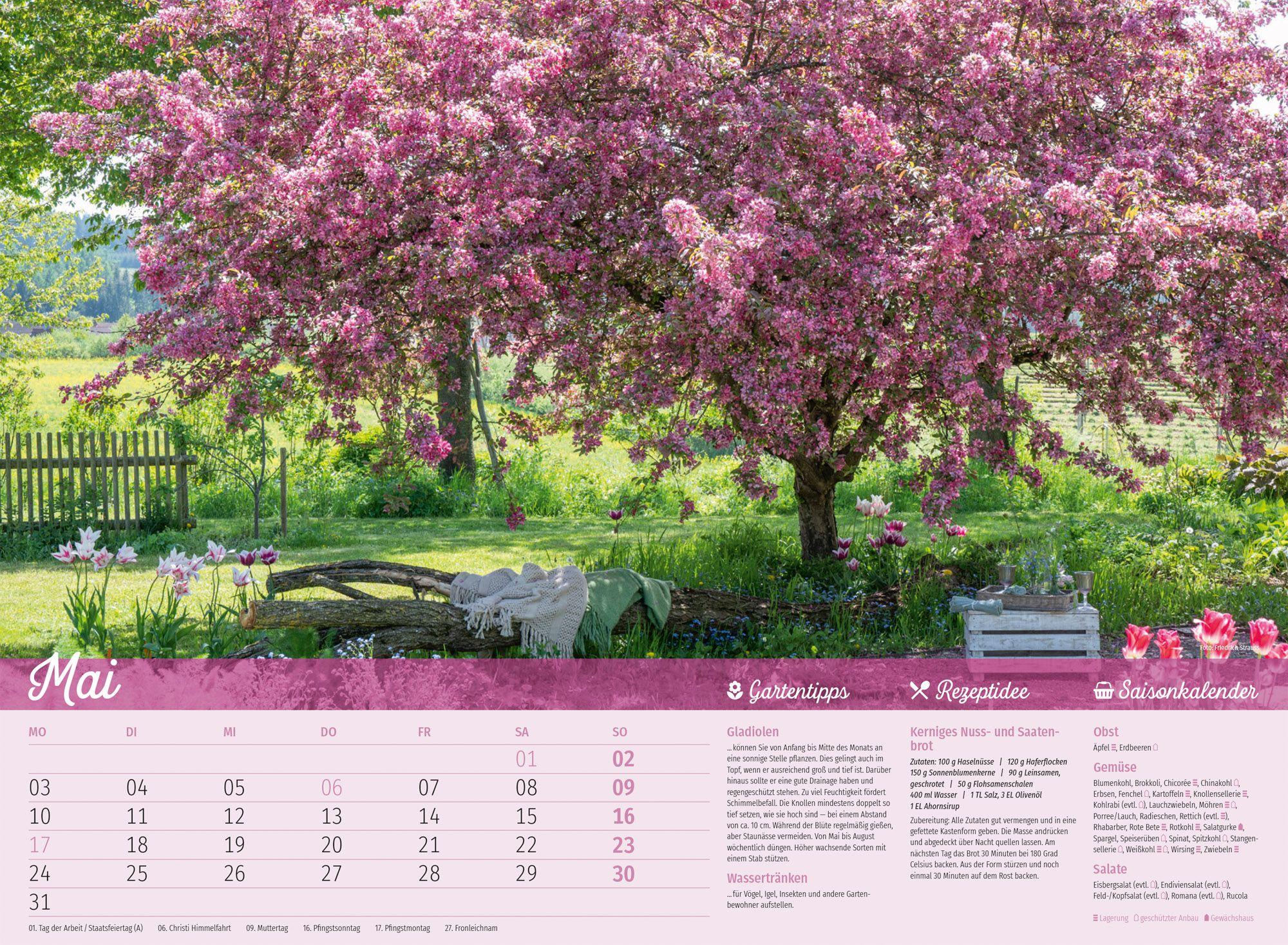 Beispielinhalt (Bild) Landliebe Garten-Kalender 2027