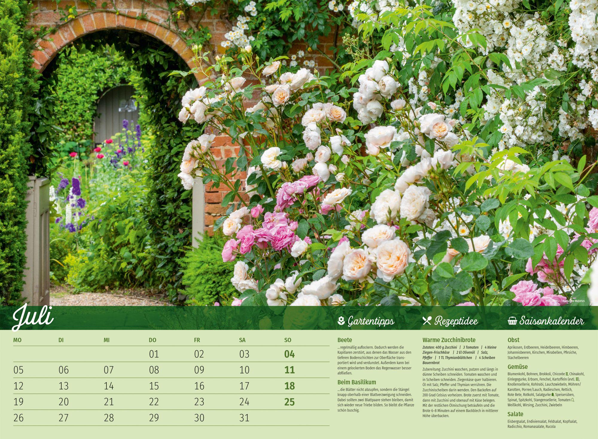 Beispielinhalt (Bild) Landliebe Garten-Kalender 2027