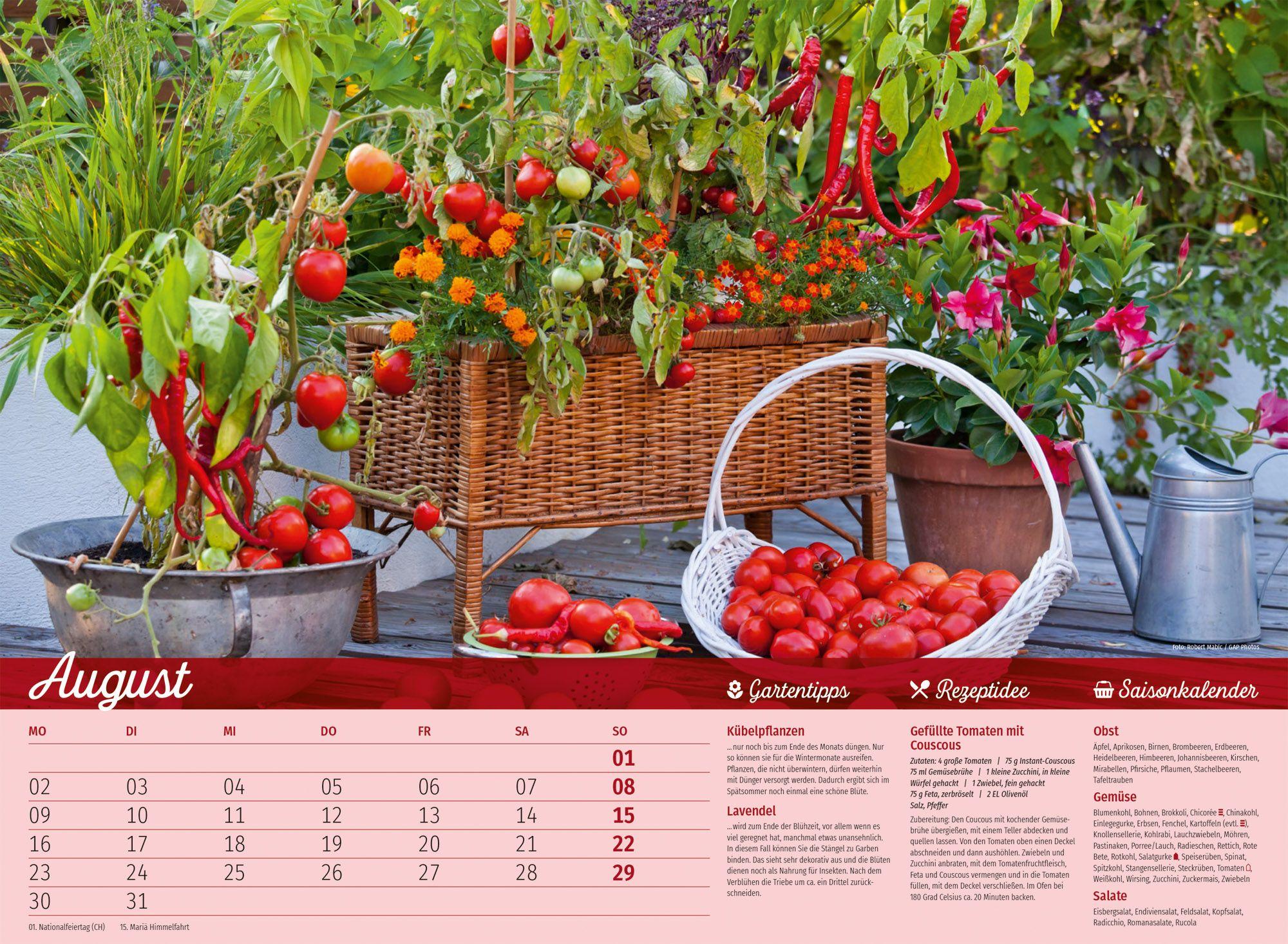 Beispielinhalt (Bild) Landliebe Garten-Kalender 2027