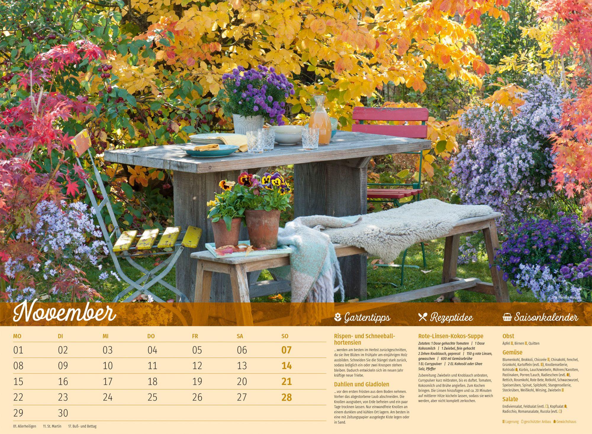 Beispielinhalt (Bild) Landliebe Garten-Kalender 2027