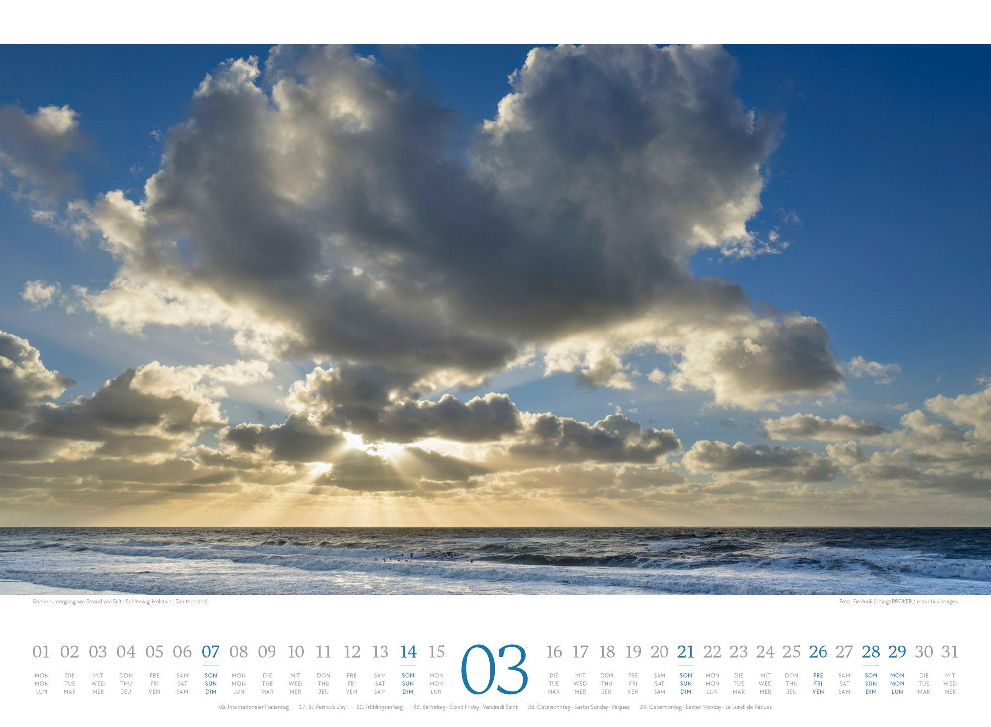 Beispielinhalt (Bild) Tage am Meer Kalender 2027