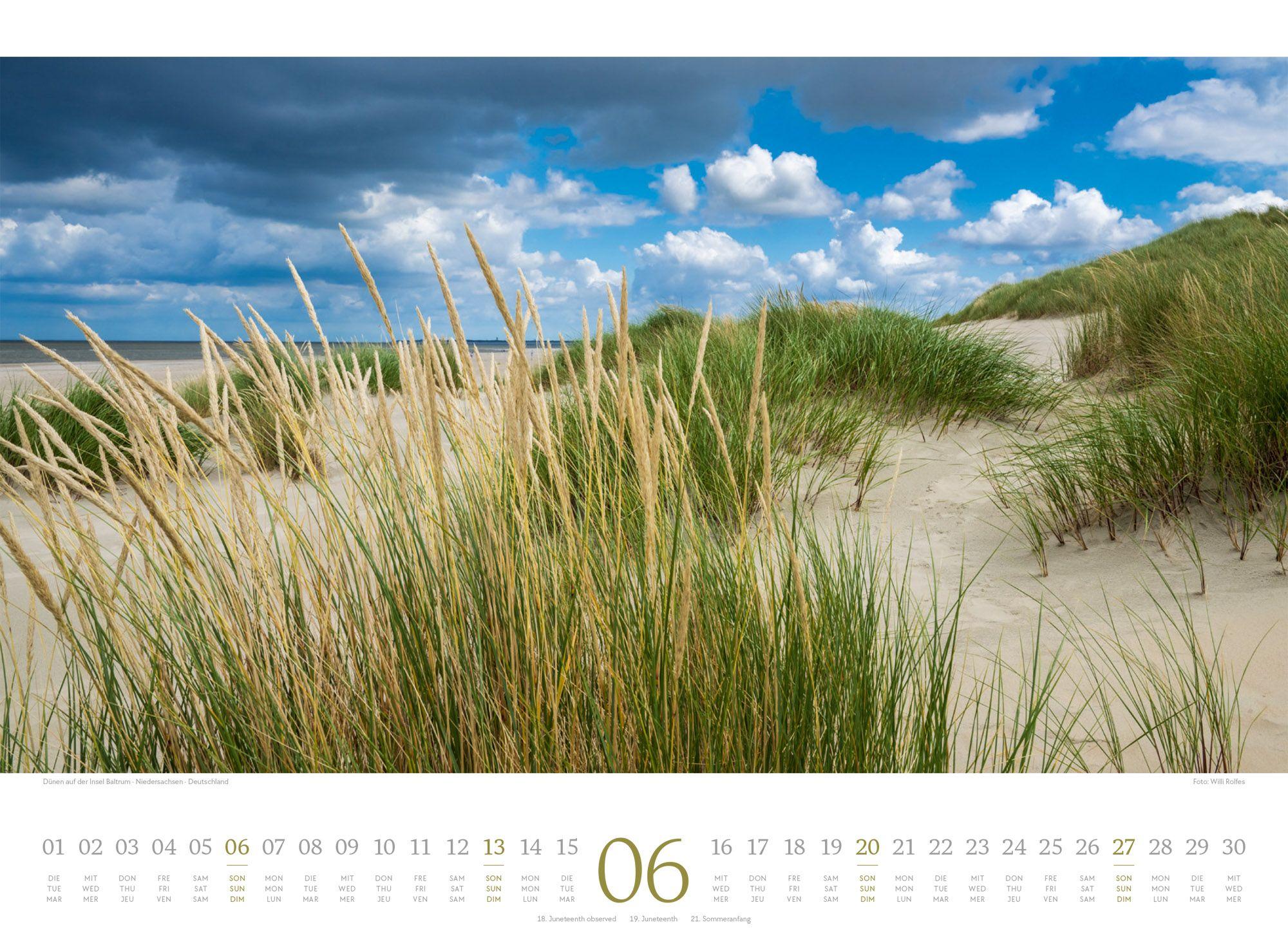 Beispielinhalt (Bild) Tage am Meer Kalender 2027