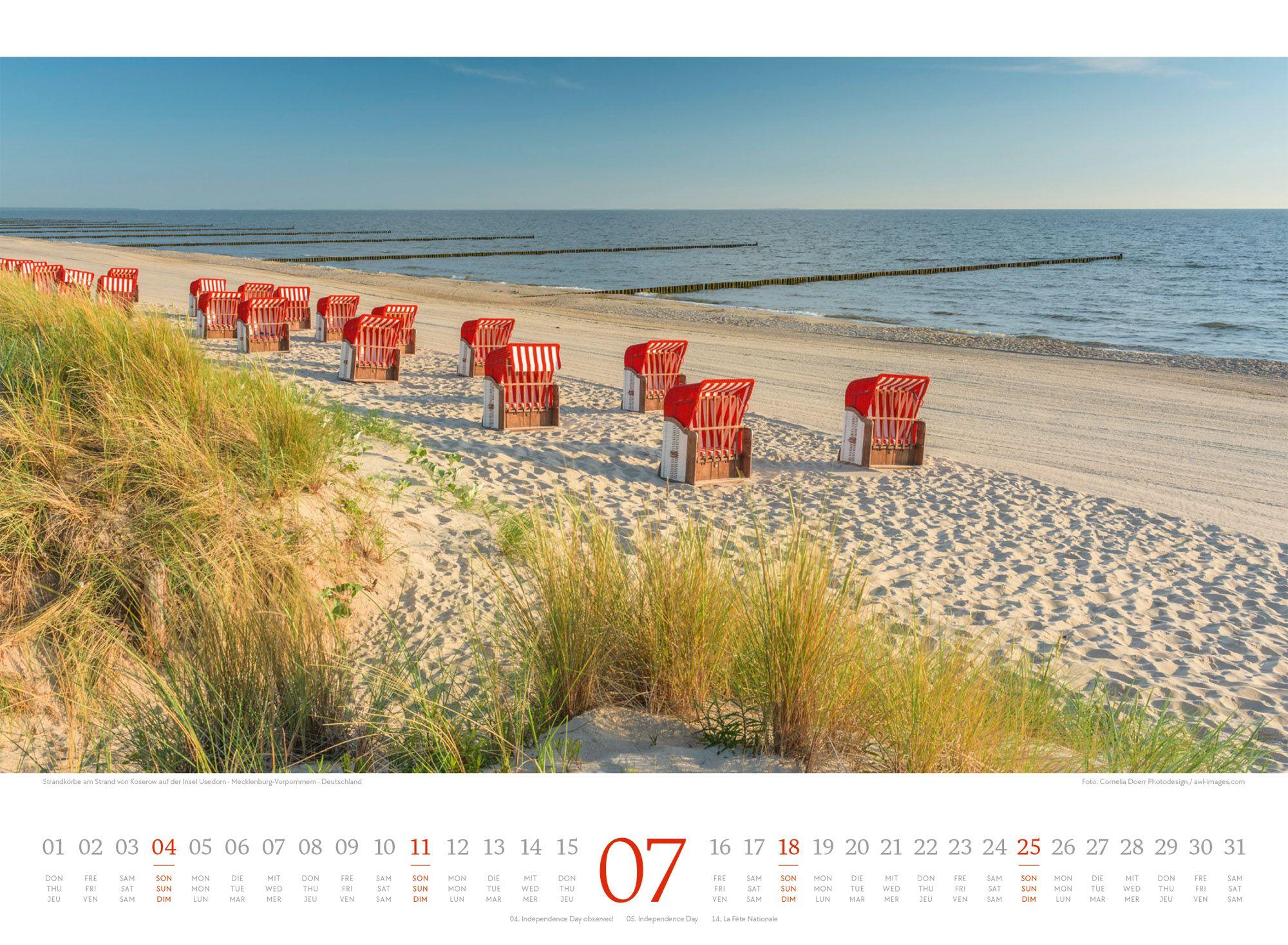 Beispielinhalt (Bild) Tage am Meer Kalender 2027