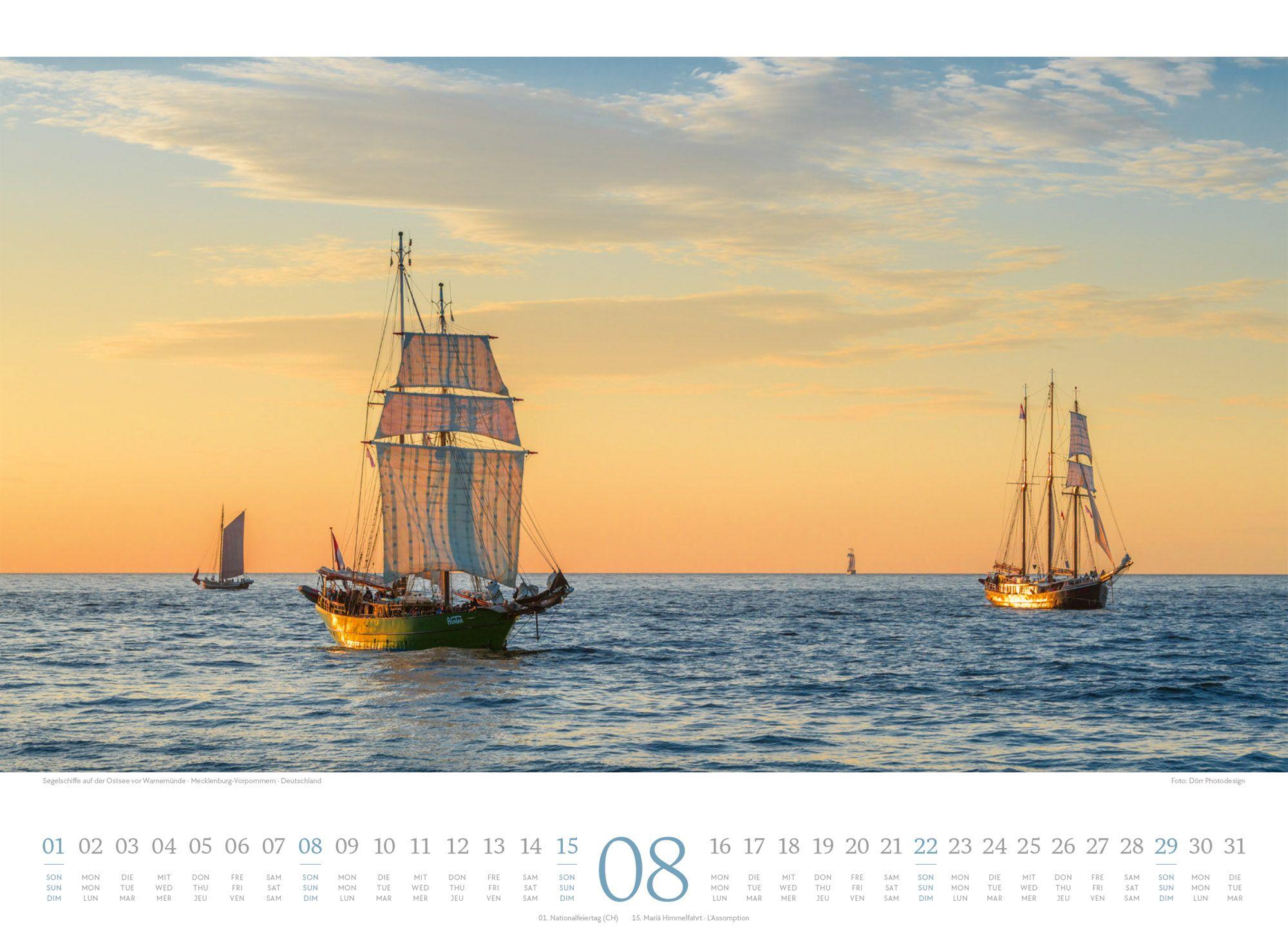 Beispielinhalt (Bild) Tage am Meer Kalender 2027