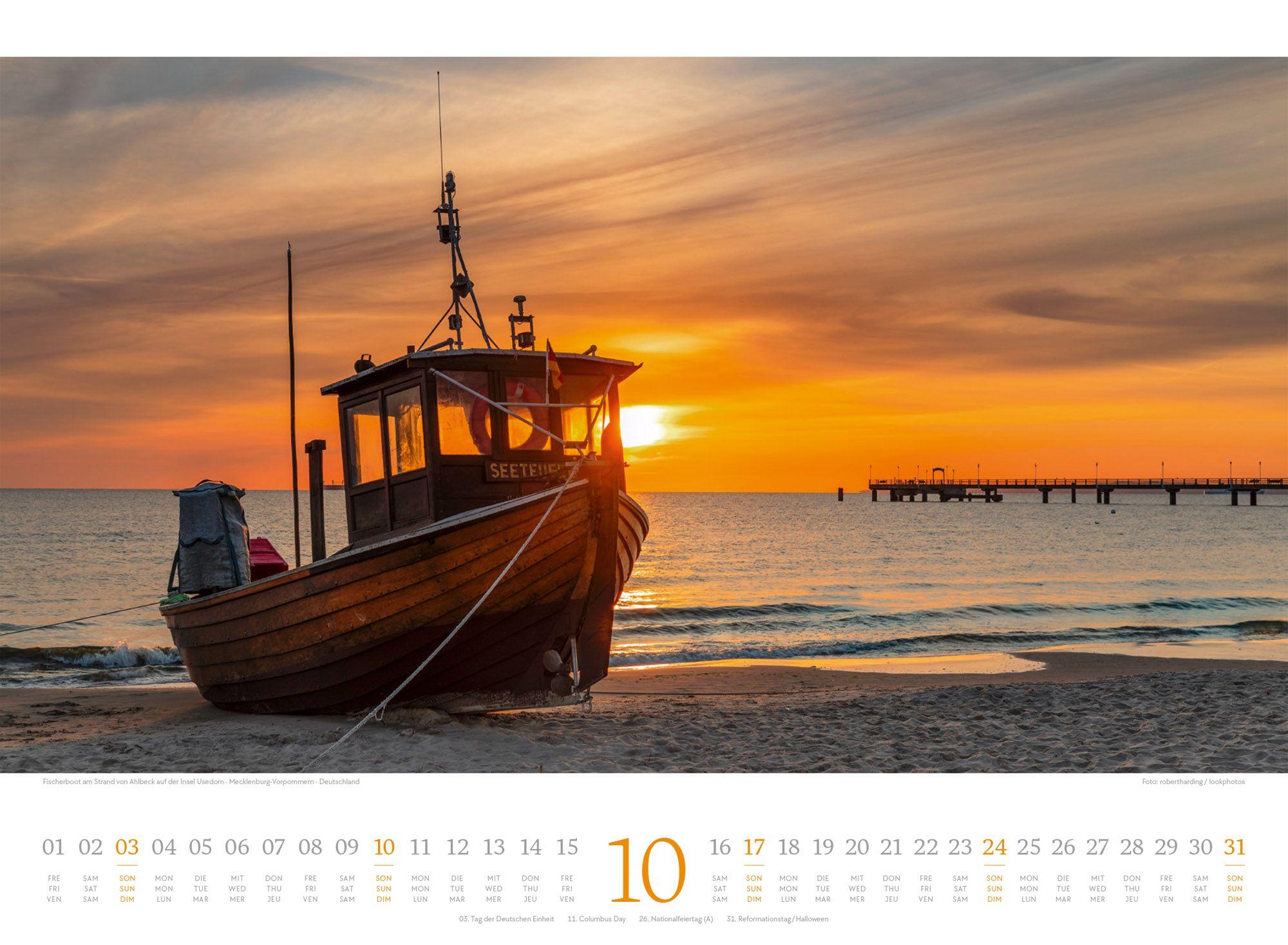 Beispielinhalt (Bild) Tage am Meer Kalender 2027