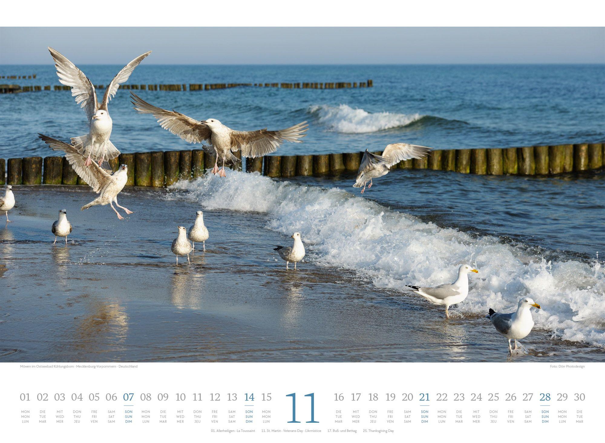 Beispielinhalt (Bild) Tage am Meer Kalender 2027