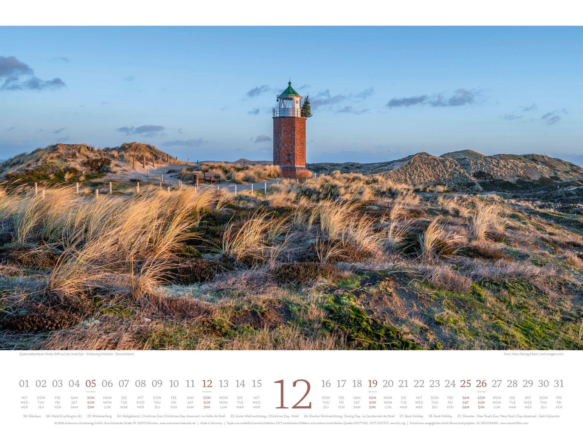 Beispielinhalt (Bild) Tage am Meer Kalender 2027