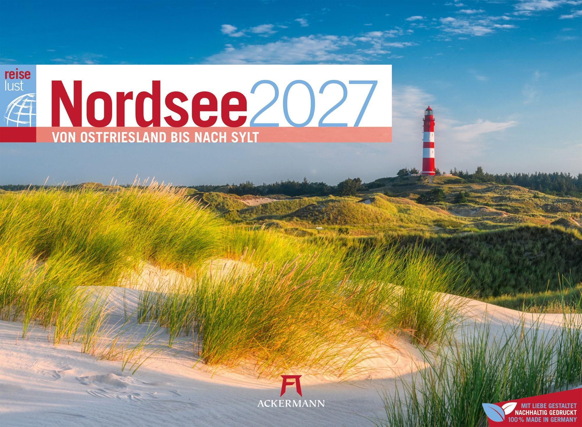 Vorderes Coverbild Nordsee ReiseLust Kalender 2027 | von Ostfriesland bis nach Sylt