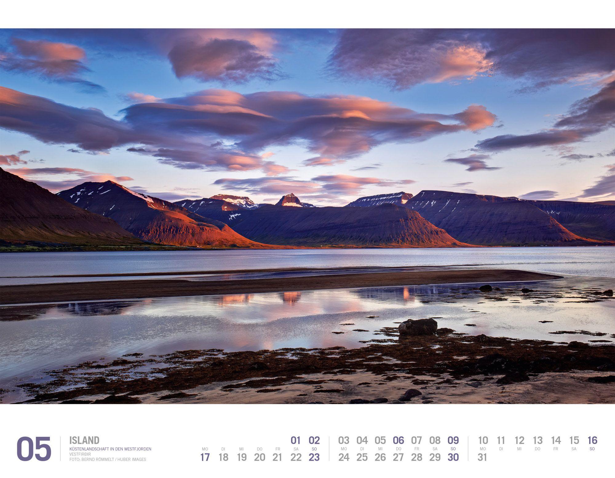 Beispielinhalt (Bild) Island Kalender 2027 | Unterwegs zwischen Gletschern und Geysiren