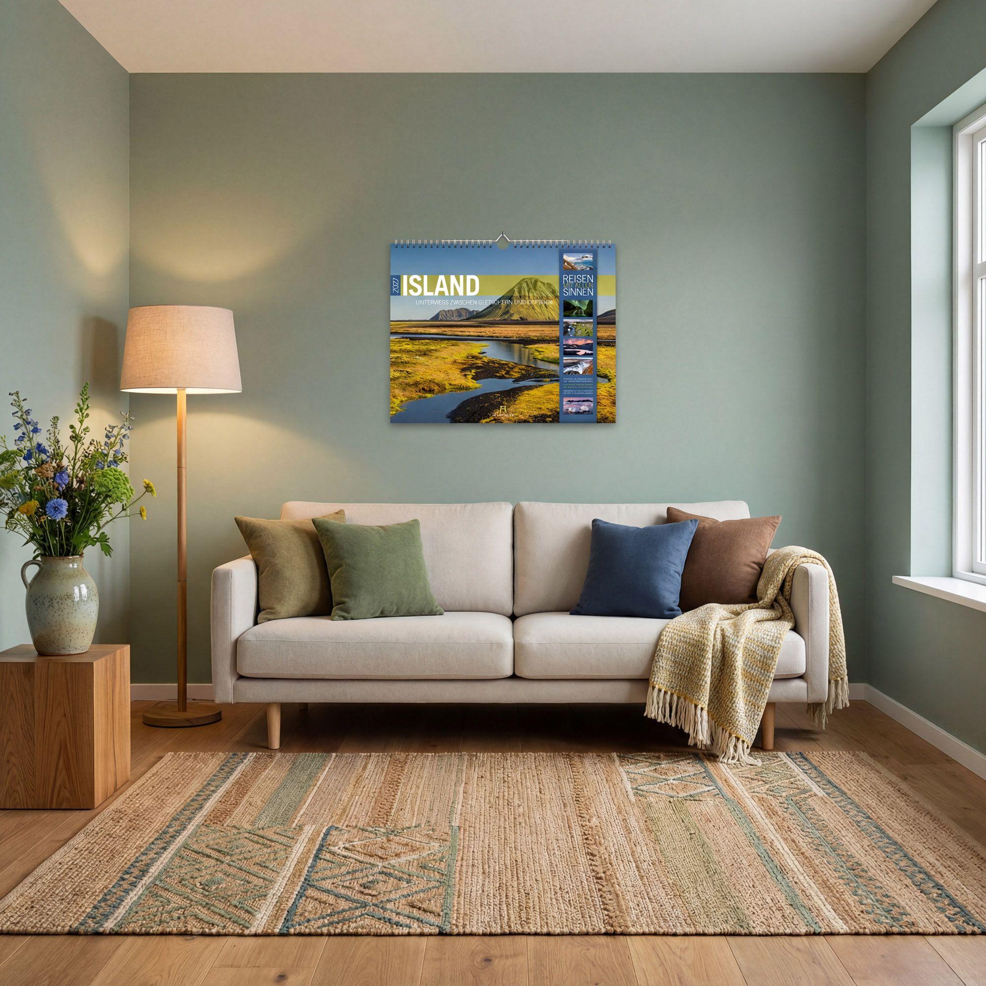 Beispielinhalt (Bild) Island Kalender 2027 | Unterwegs zwischen Gletschern und Geysiren