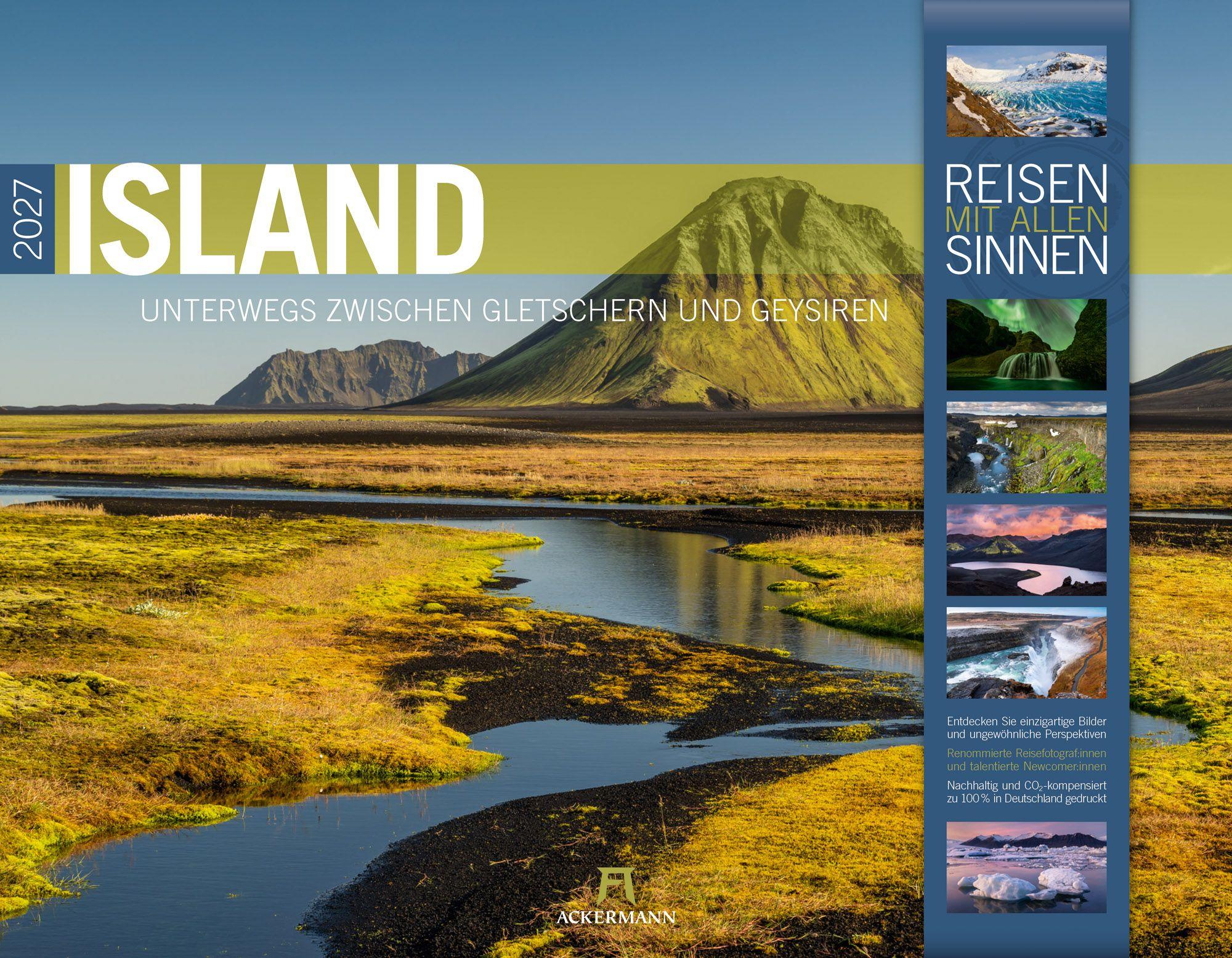 Vorderes Coverbild Island Kalender 2027 | Unterwegs zwischen Gletschern und Geysiren