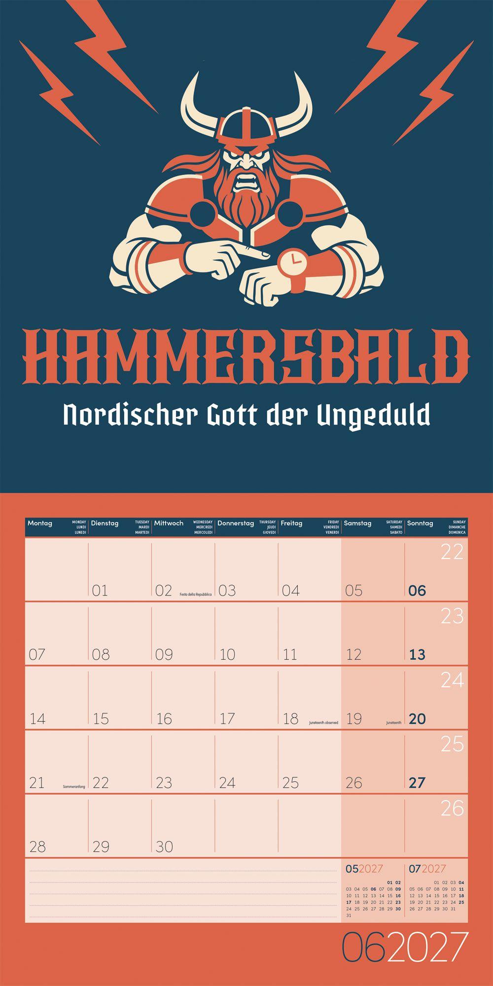 Beispielinhalt (Bild) Einspruch Kalender 2027 - 30x30 - Art12