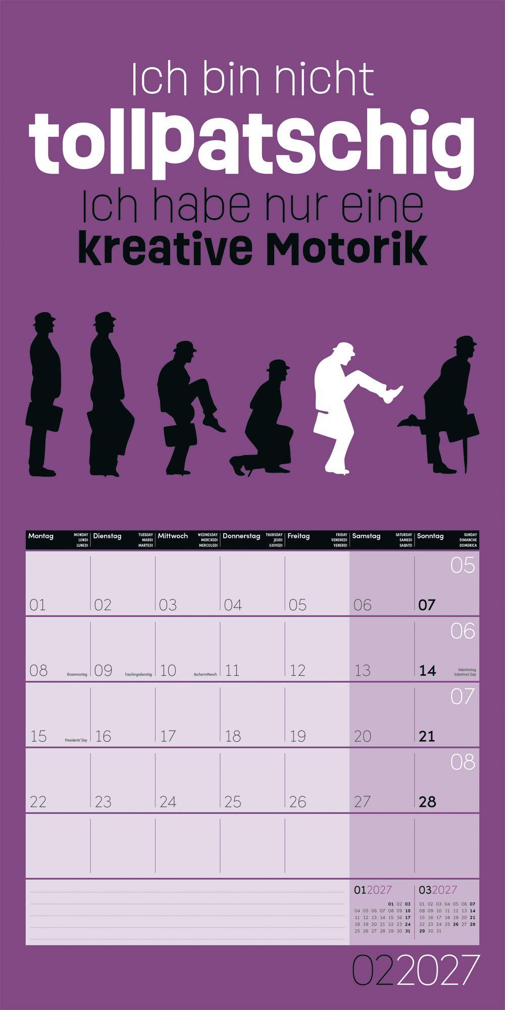 Beispielinhalt (Bild) Einspruch Kalender 2027 - 30x30 - Art12