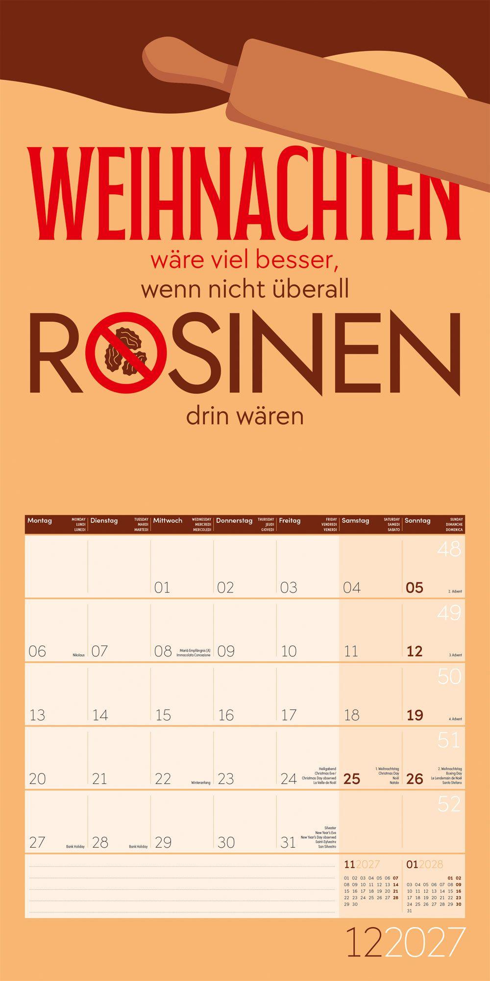 Beispielinhalt (Bild) Einspruch Kalender 2027 - 30x30 - Art12