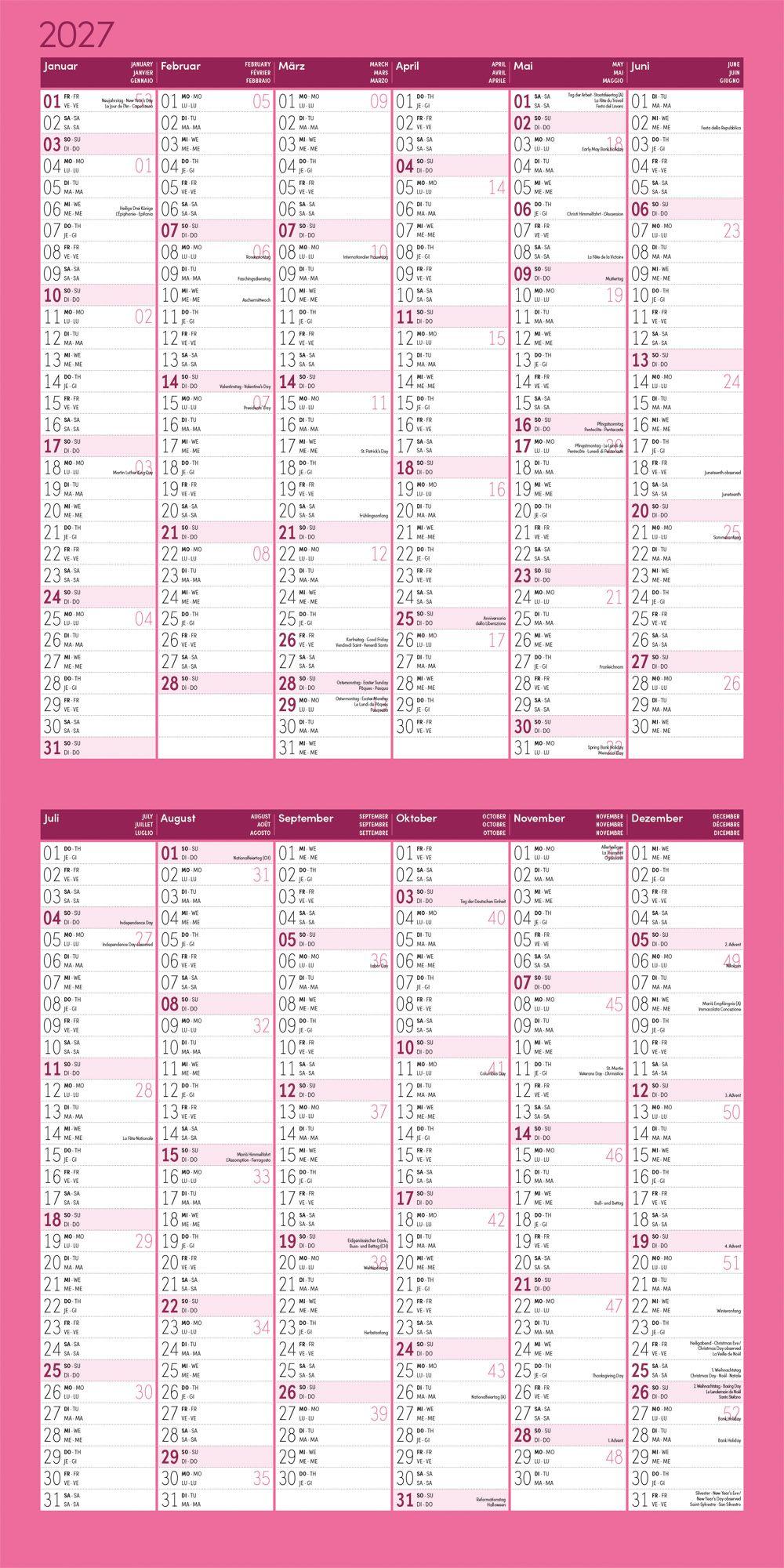 Beispielinhalt (Bild) Einspruch Kalender 2027 - 30x30 - Art12