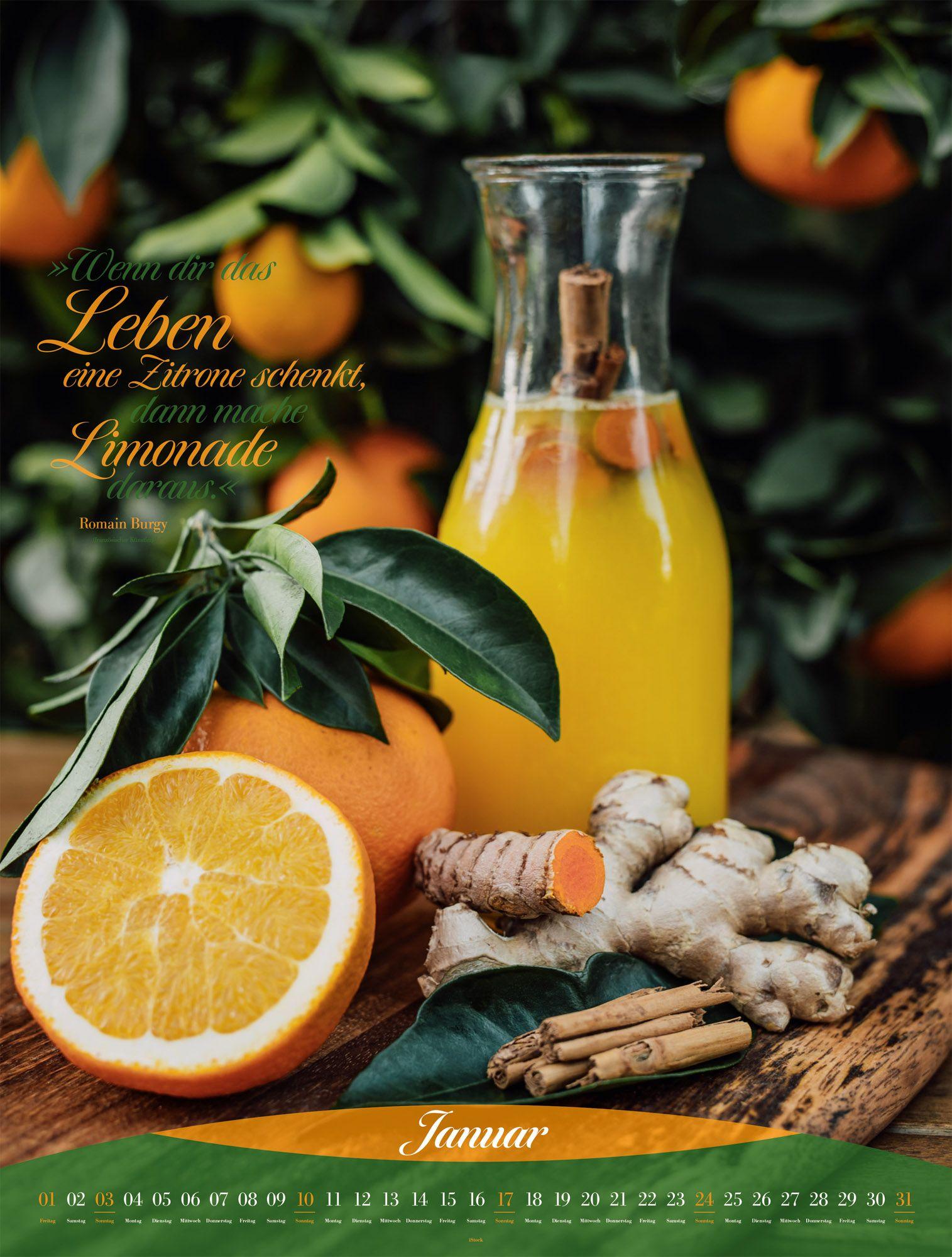 Beispielinhalt (Bild) Art Culinaire Kalender 2027