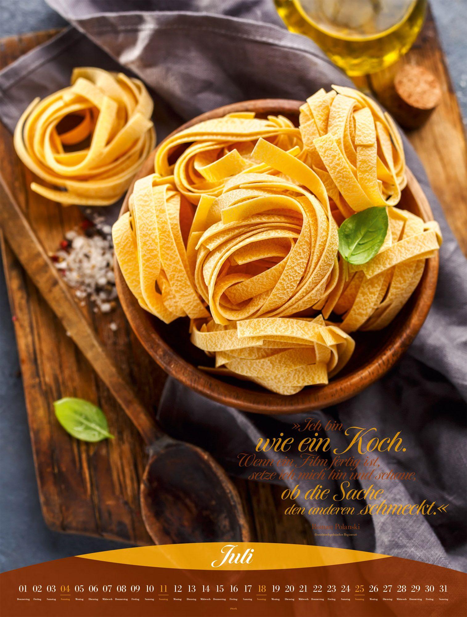 Beispielinhalt (Bild) Art Culinaire Kalender 2027