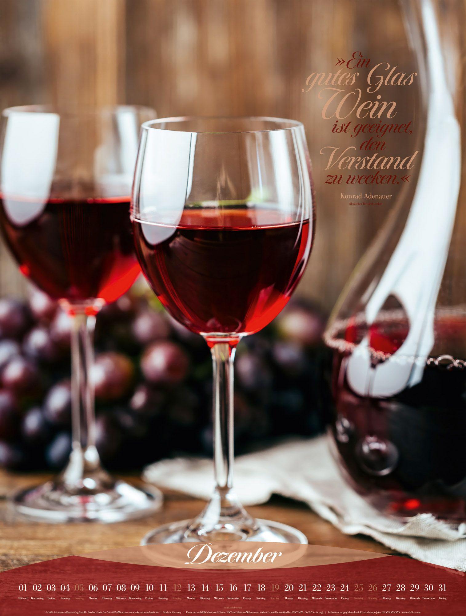 Beispielinhalt (Bild) Art Culinaire Kalender 2027