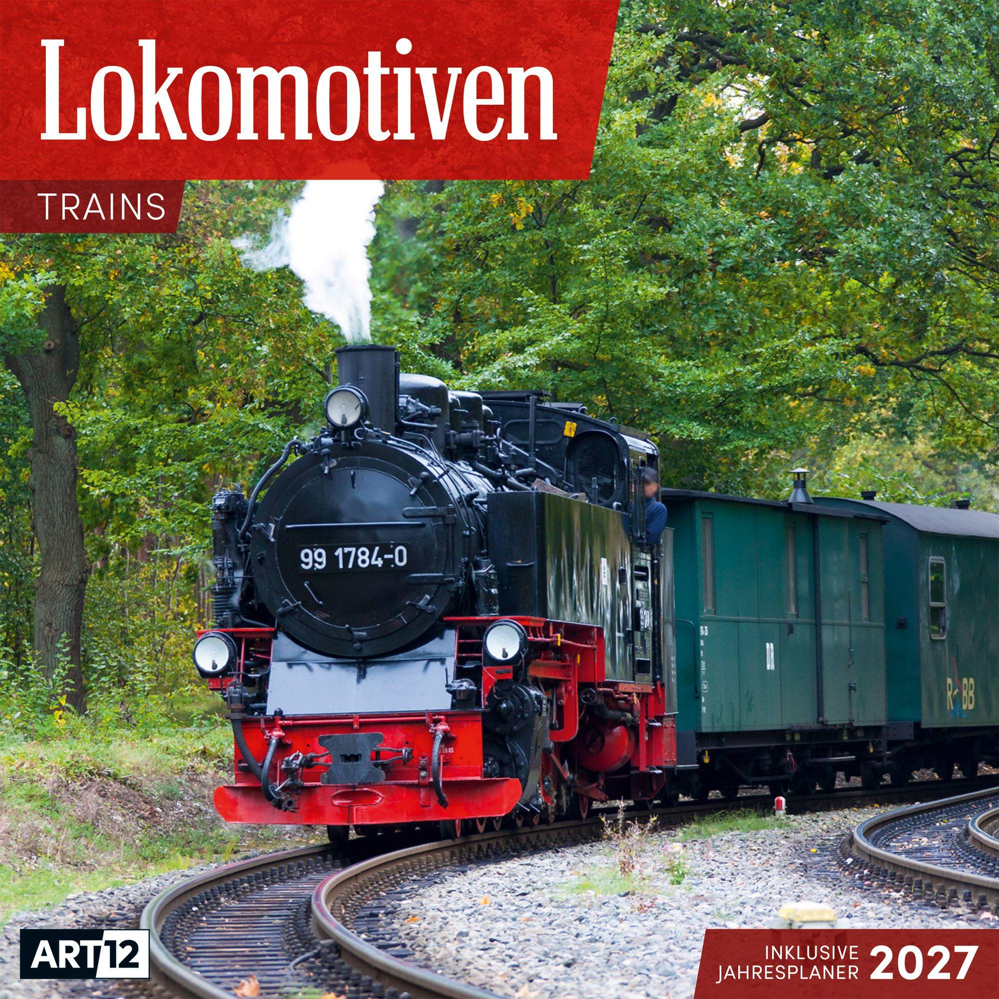 Vorderes Coverbild Lokomotiven Kalender 2027 - 30x30 - Art12