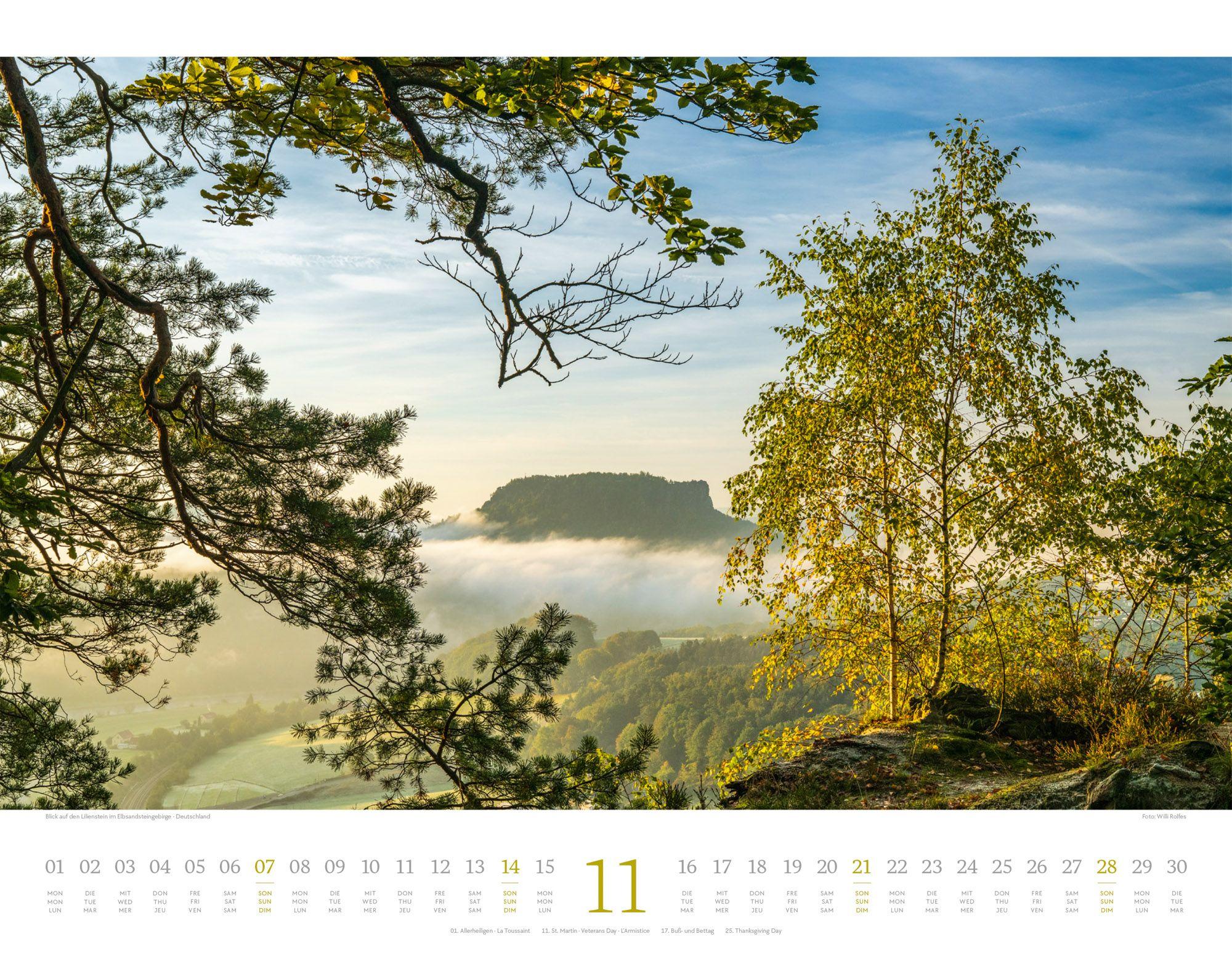 Beispielinhalt (Bild) Morgenlicht Kalender 2027
