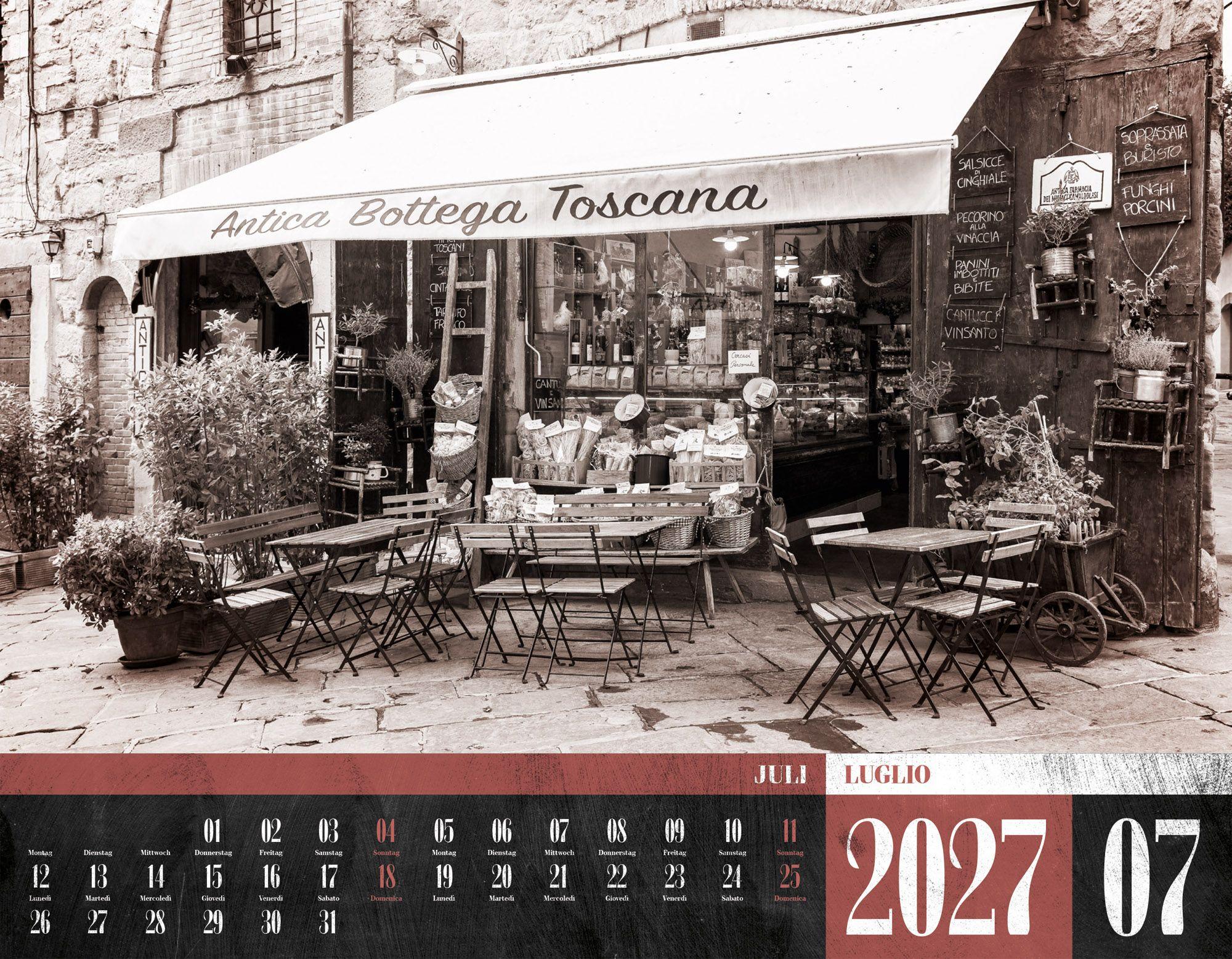 Beispielinhalt (Bild) La Dolce Vita Kalender 2027 | Italienische Lebensart