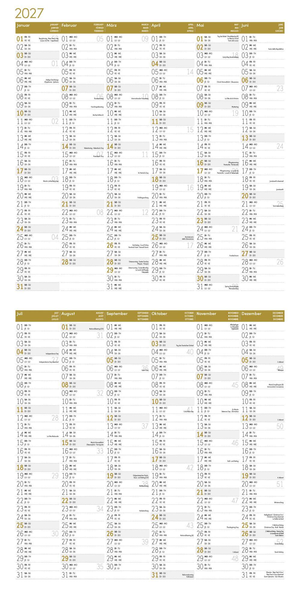 Beispielinhalt (Bild) Katzen Kalender 2027 - 30x30 - Art12