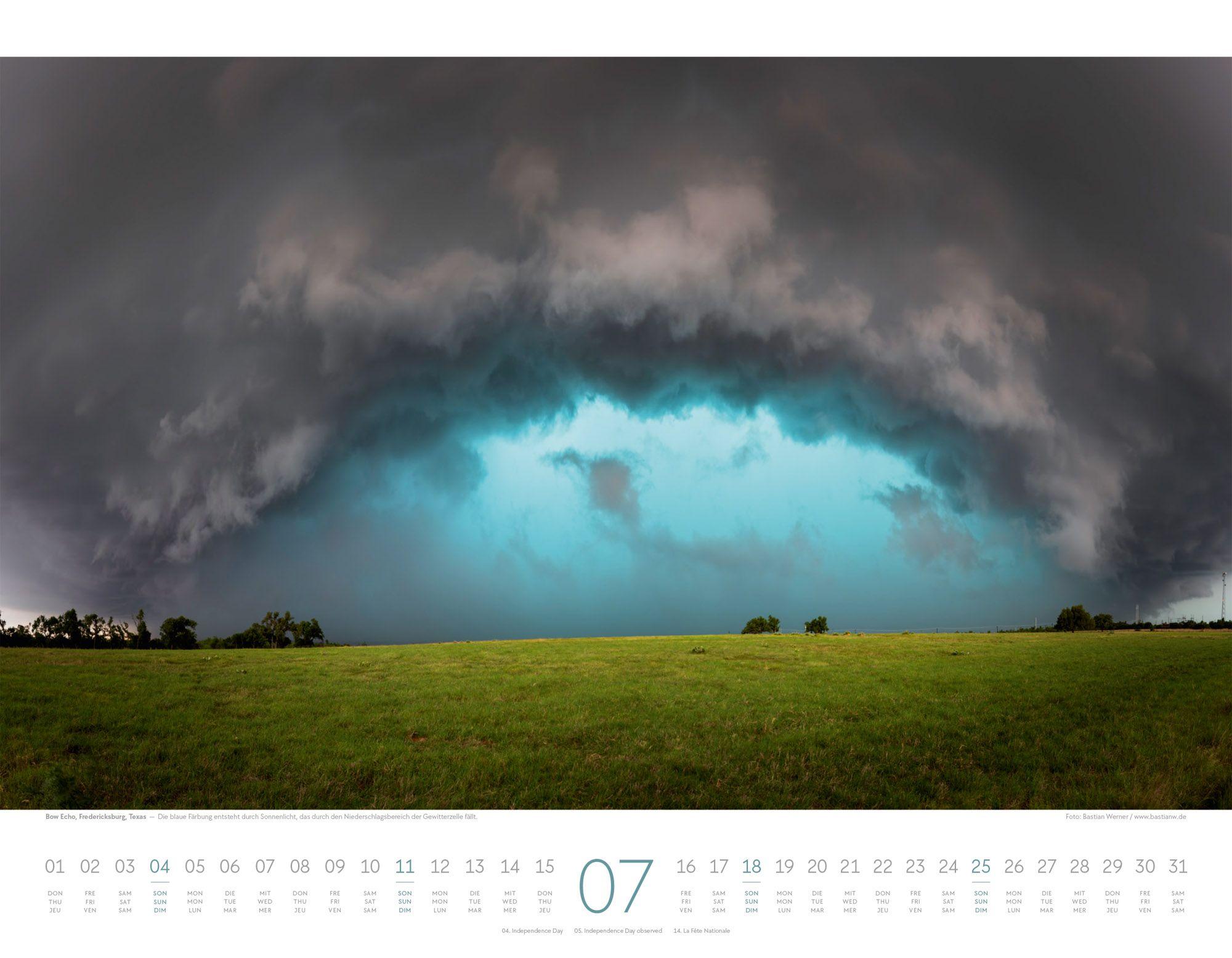 Beispielinhalt (Bild) Naturkräfte Kalender 2027 | Wetterphänomene und Naturgewalten