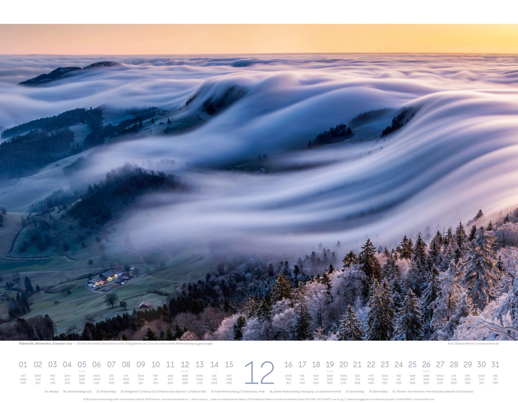 Beispielinhalt (Bild) Naturkräfte Kalender 2027 | Wetterphänomene und Naturgewalten