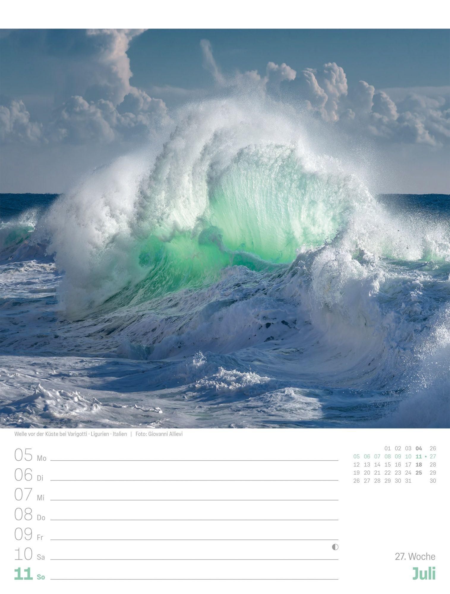 Beispielinhalt (Bild) Planet Erde Wochenplaner Kalender 2027 | Landschaften der Welt