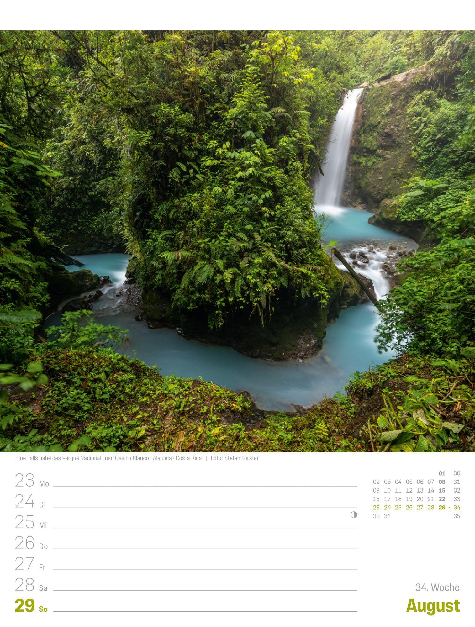 Beispielinhalt (Bild) Planet Erde Wochenplaner Kalender 2027 | Landschaften der Welt