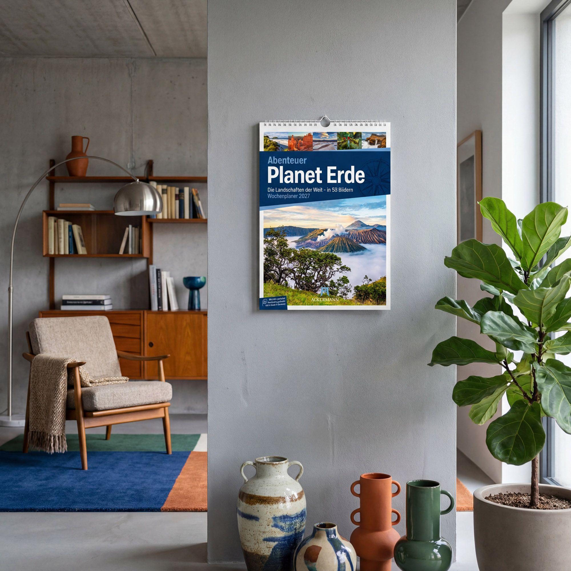 Beispielinhalt (Bild) Planet Erde Wochenplaner Kalender 2027 | Landschaften der Welt