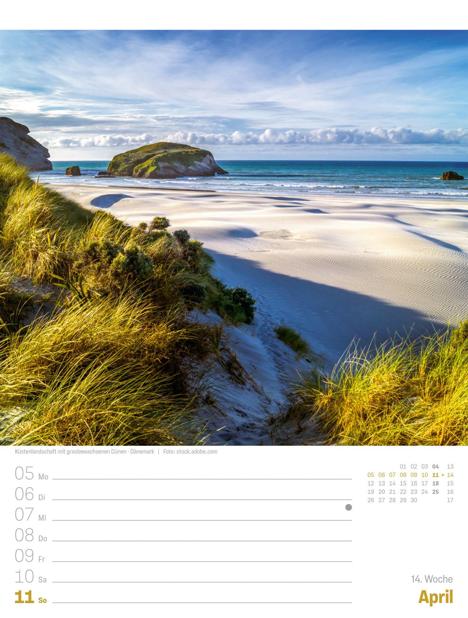 Beispielinhalt (Bild) Planet Erde Wochenplaner Kalender 2027 | Landschaften der Welt