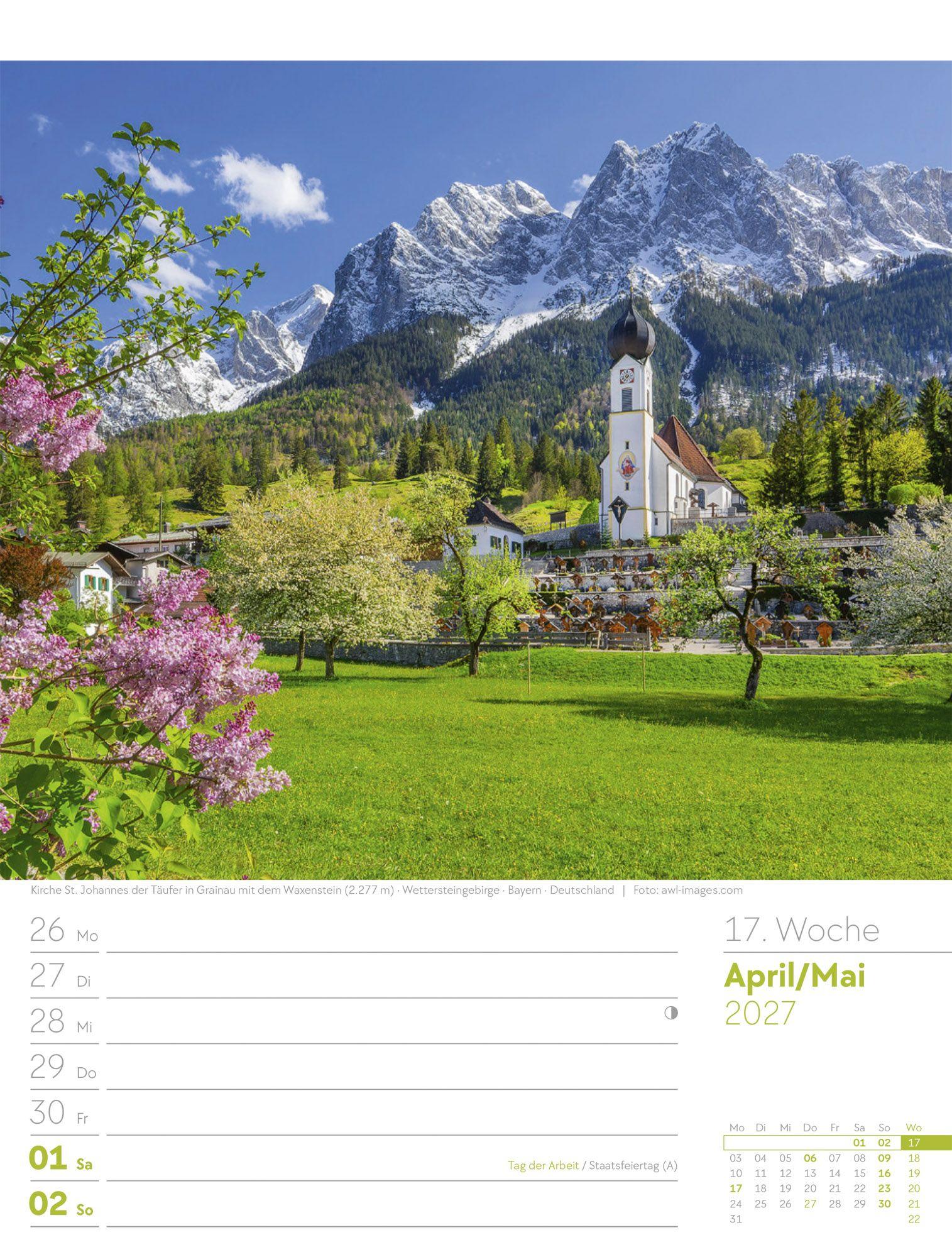 Beispielinhalt (Bild) Faszination Alpenwelt Wochenplaner Kalender 2027