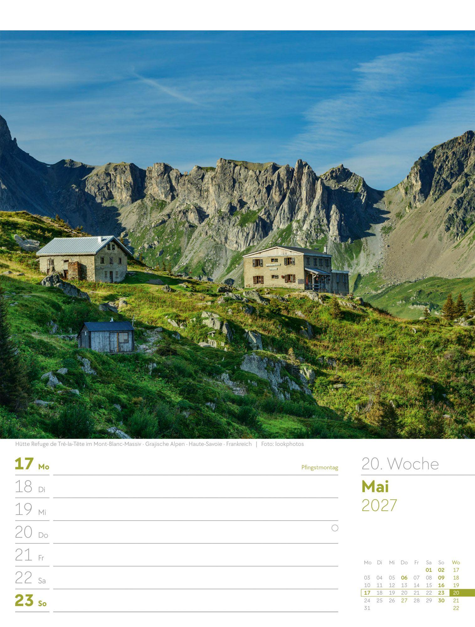 Beispielinhalt (Bild) Faszination Alpenwelt Wochenplaner Kalender 2027