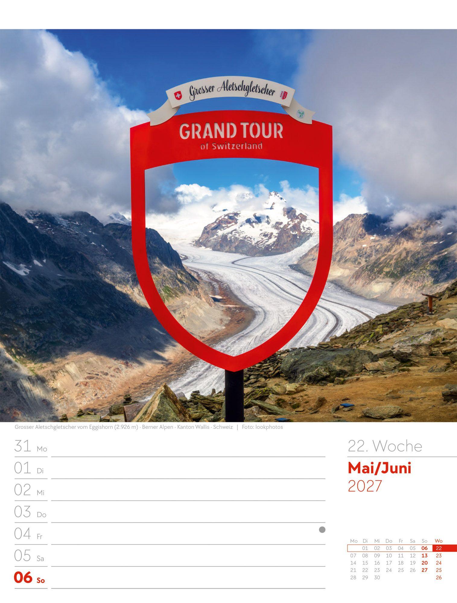 Beispielinhalt (Bild) Faszination Alpenwelt Wochenplaner Kalender 2027