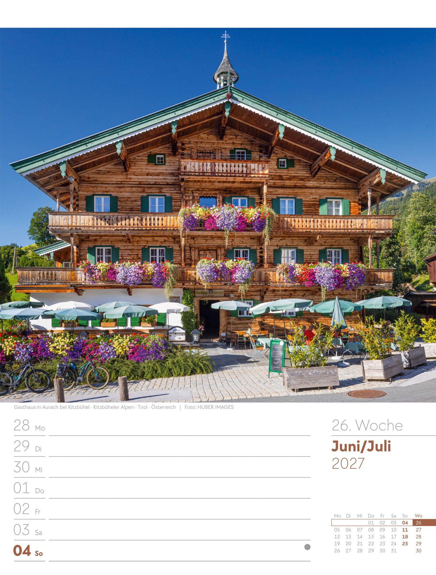 Beispielinhalt (Bild) Faszination Alpenwelt Wochenplaner Kalender 2027